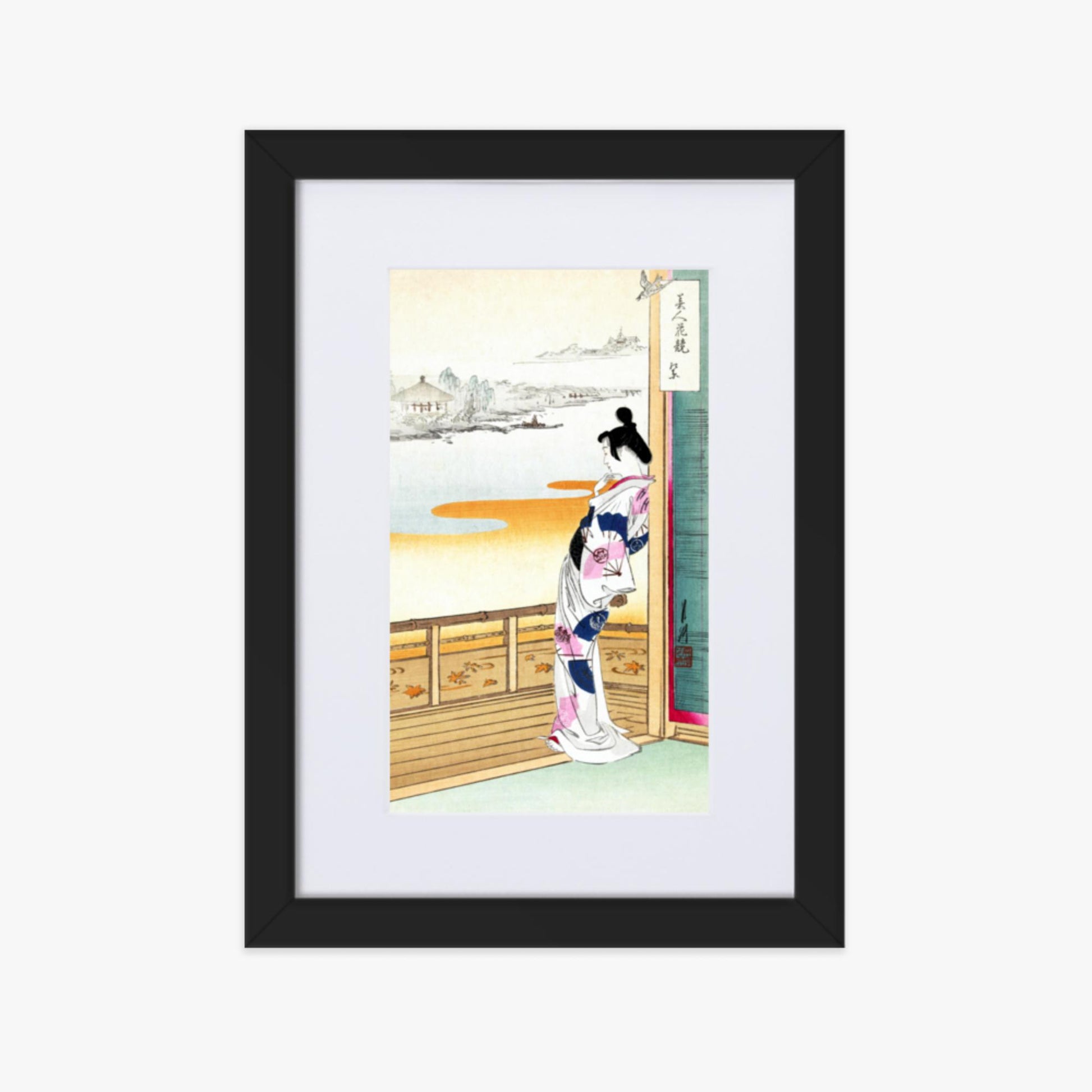 Ogata Gekko - The Call of the Cuckoo 21x30 cm Poster With Black Frame