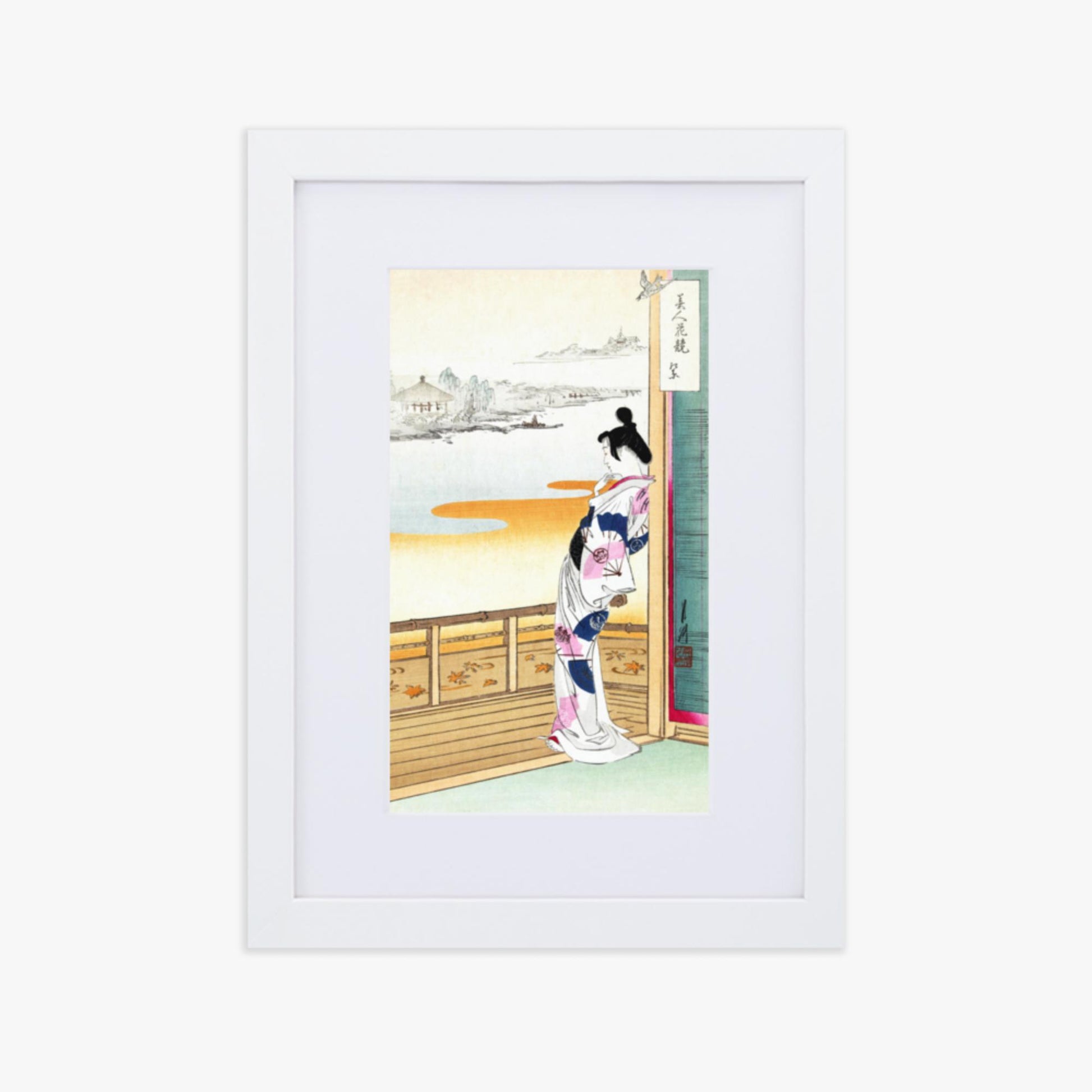 Ogata Gekko - The Call of the Cuckoo 21x30 cm Poster With White Frame