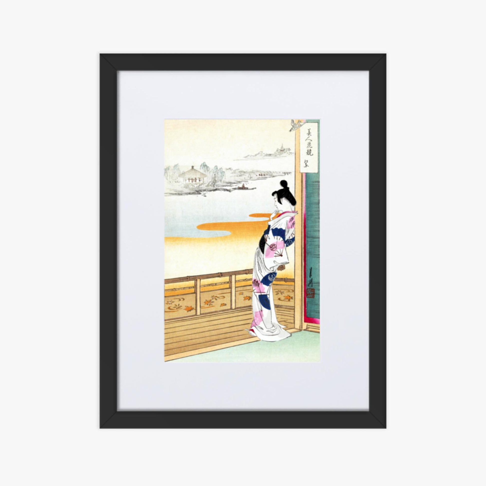 Ogata Gekko - The Call of the Cuckoo 30x40 cm Poster With Black Frame