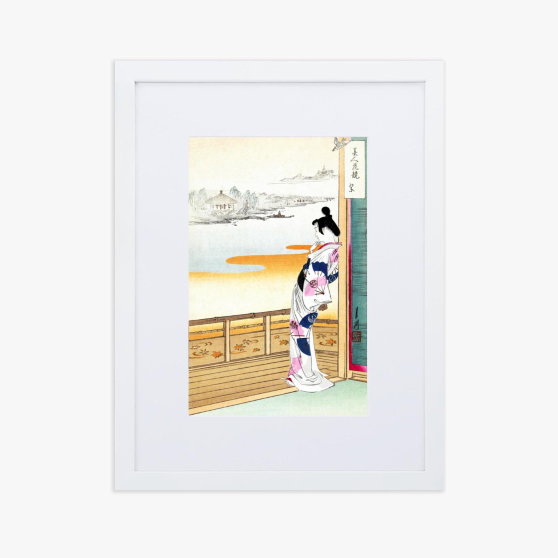 Ogata Gekko - The Call of the Cuckoo 30x40 cm Poster With White Frame