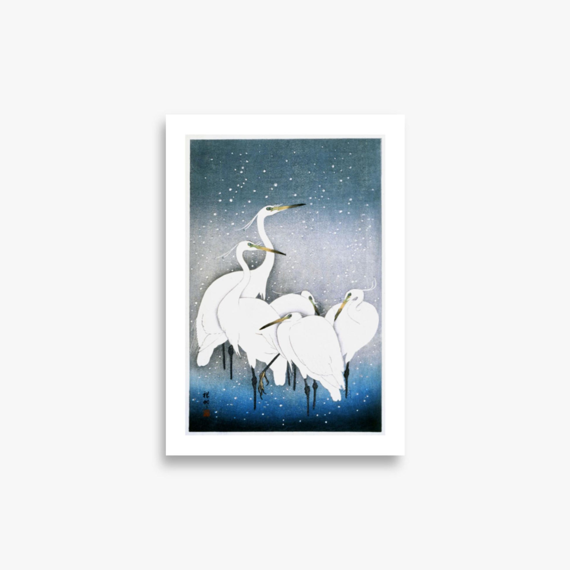 Ohara Koson - Egrets in the Snow 21x30 cm Poster