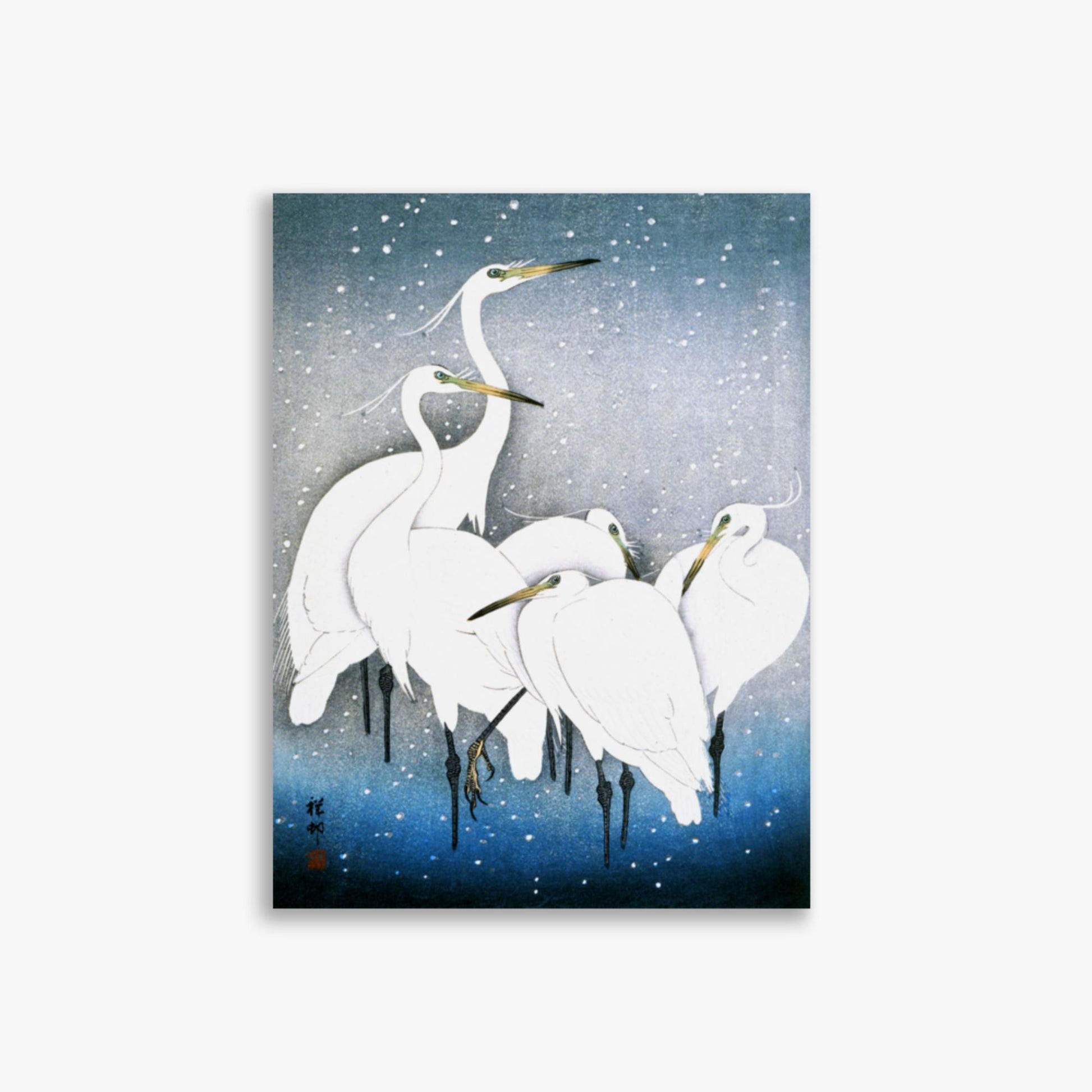 Ohara Koson - Egrets in the Snow 30x40 cm Poster