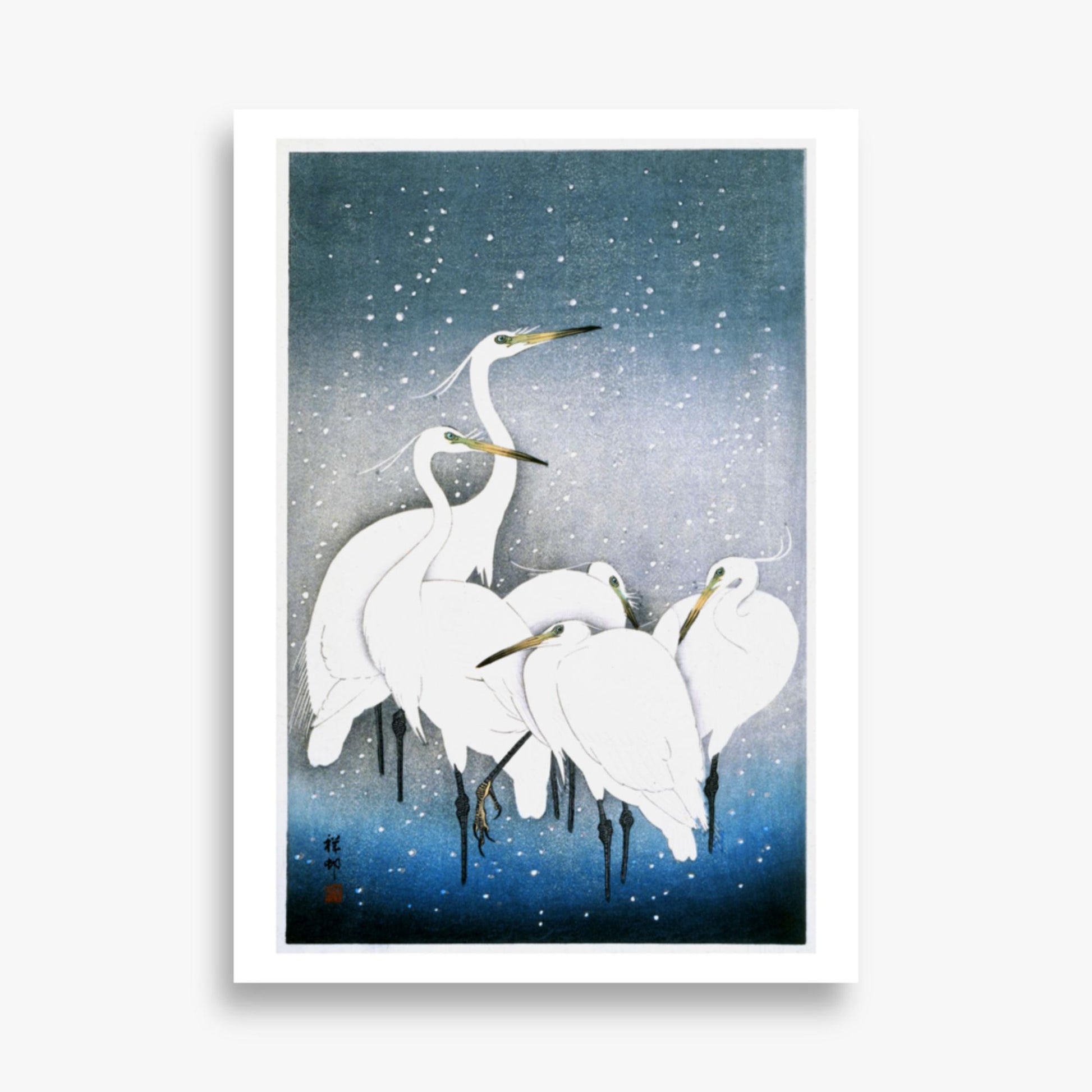 Ohara Koson - Egrets in the Snow 50x70 cm Poster