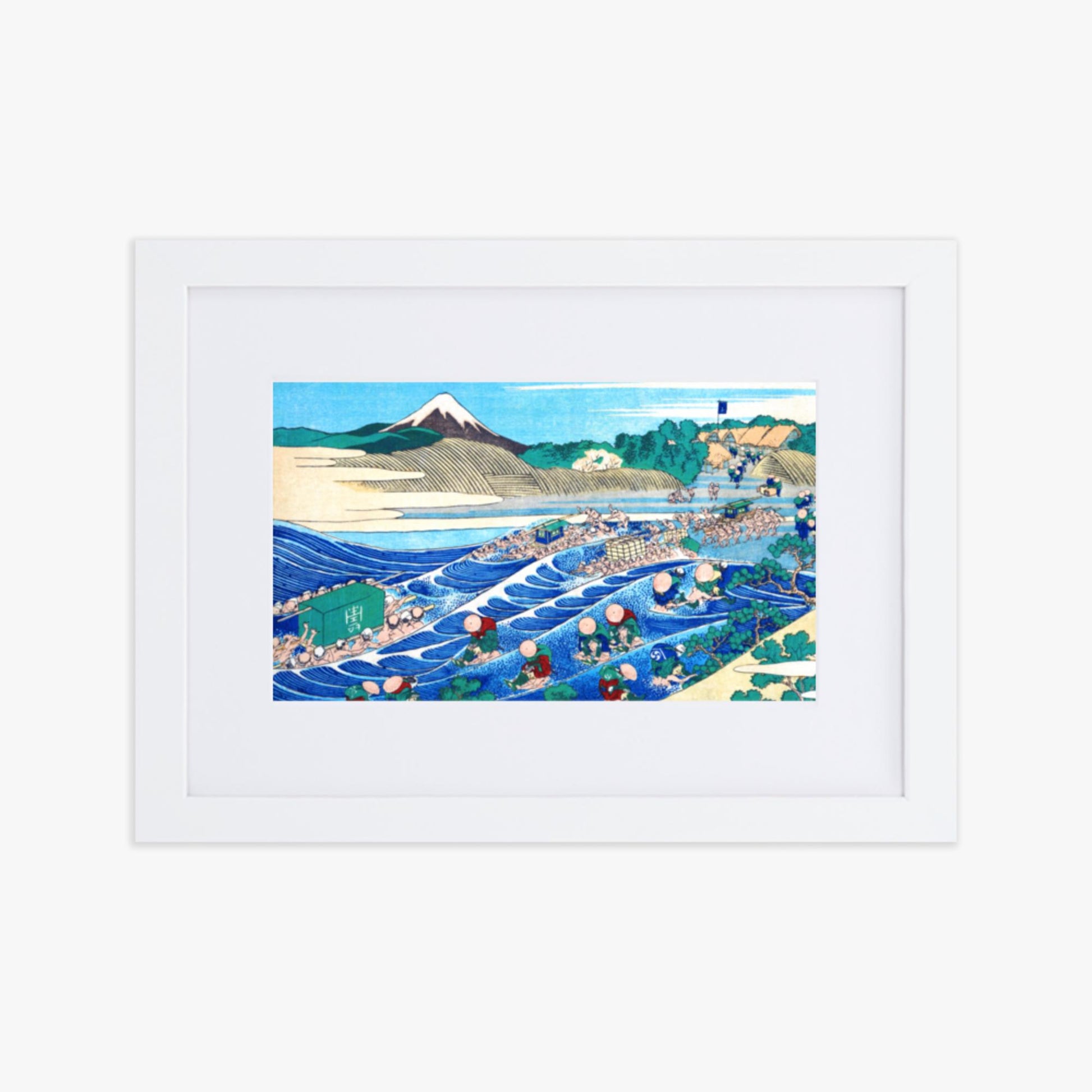 Katsushika Hokusai - Fuji Seen from Kanaya on the Tōkaidō 21x30 cm Poster With White Frame