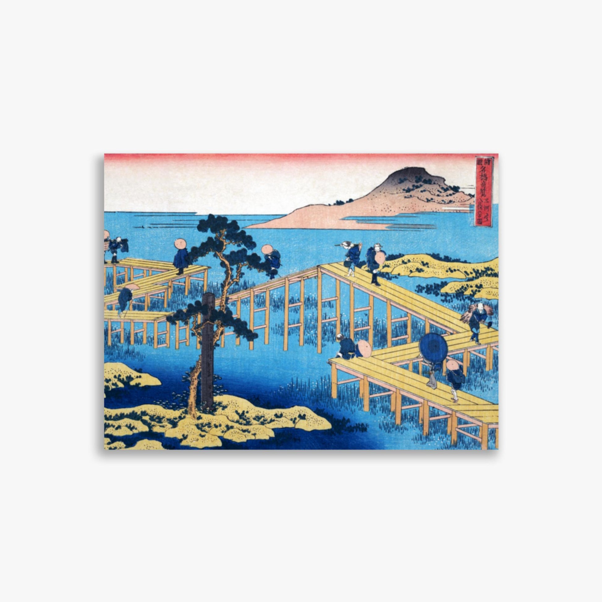 Katsushika Hokusai - Ancient View of Yatsuhashi in Mikawa Province 30x40 cm Poster