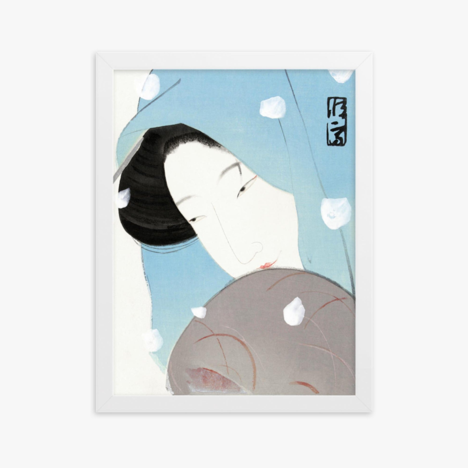 Kitano Tsunetomi - Umegawa 30x40 cm Poster With White Frame