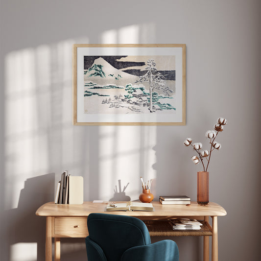 Interior Design Concept: Seaside Village in Winter (Katsushika Hokusai)