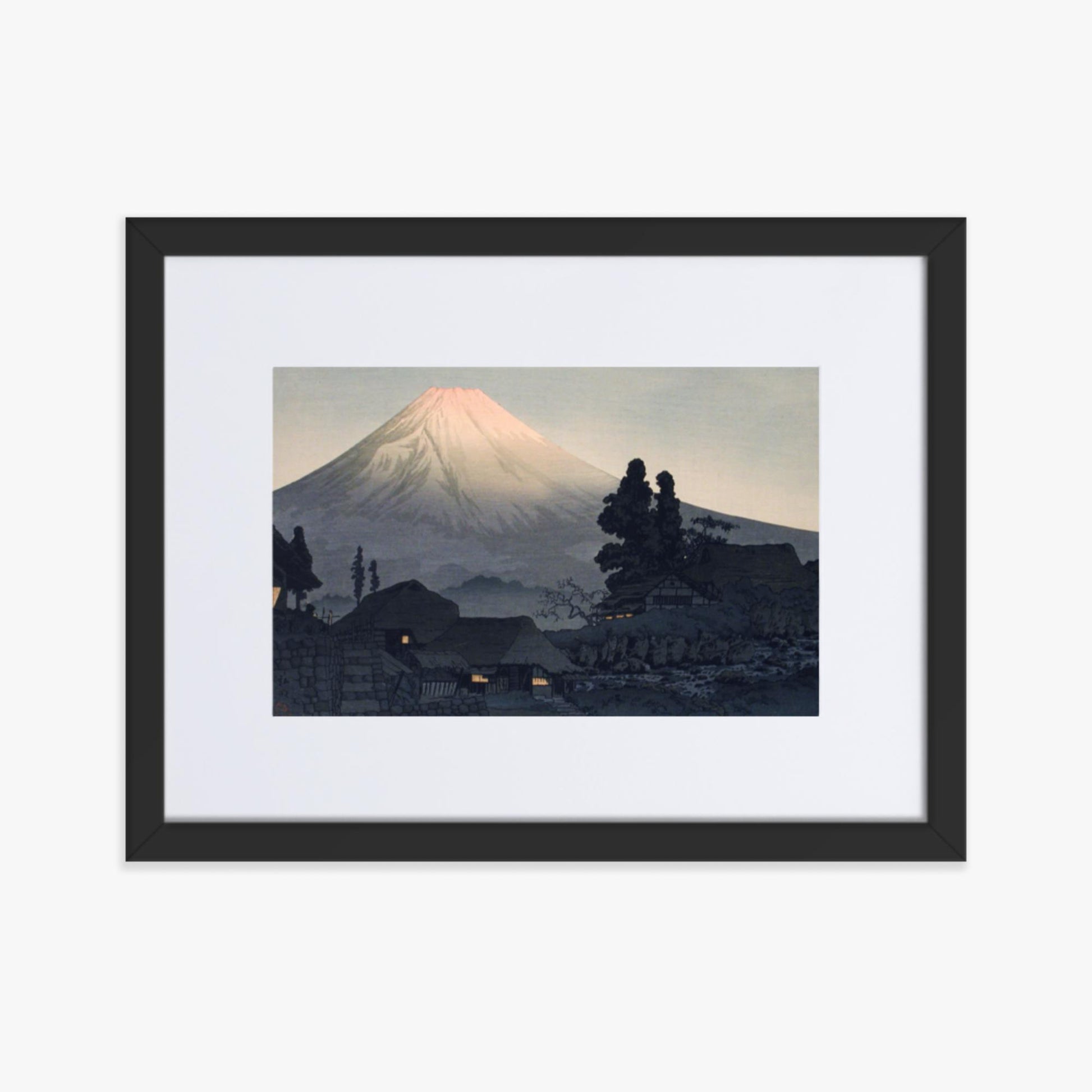 Takahashi Hiroaki (Shōtei) - Mount Fuji From Mizukubo 30x40 cm Poster With Black Frame