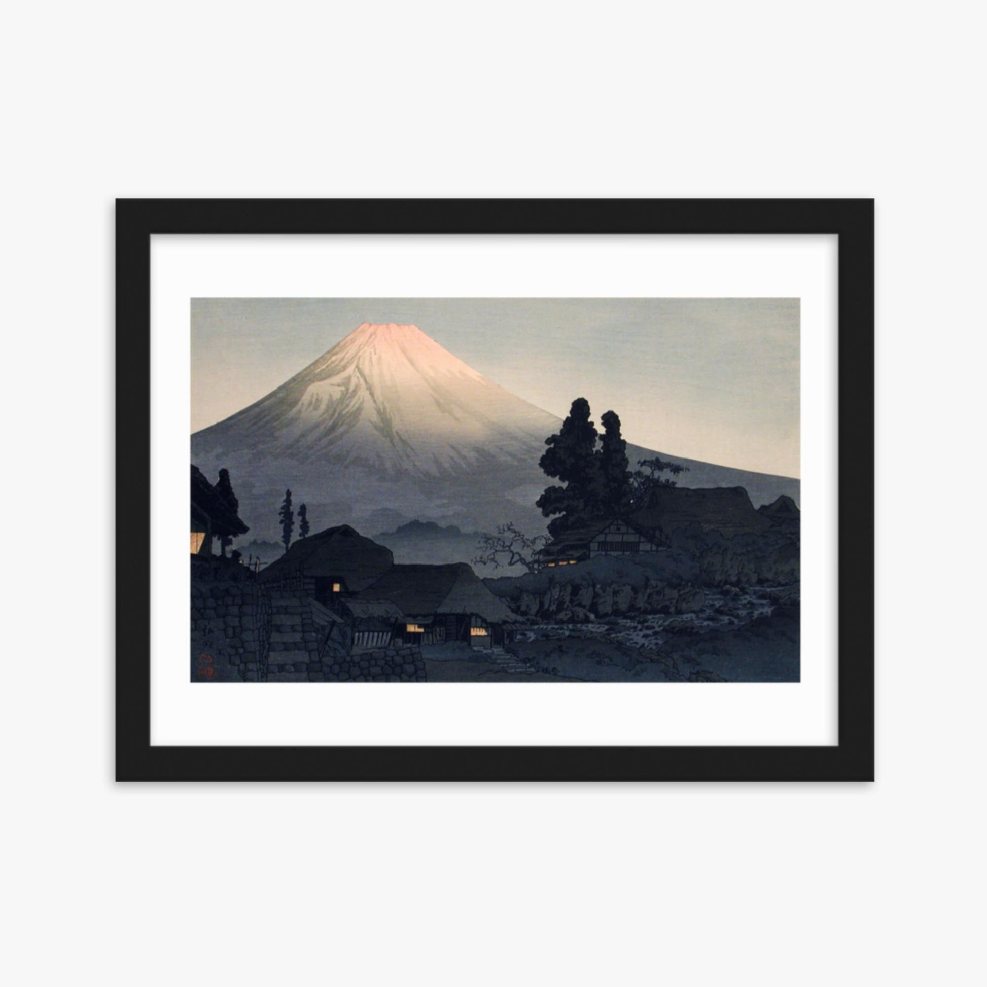 Takahashi Hiroaki (Shōtei) - Mount Fuji From Mizukubo 30x40 cm Poster With Black Frame