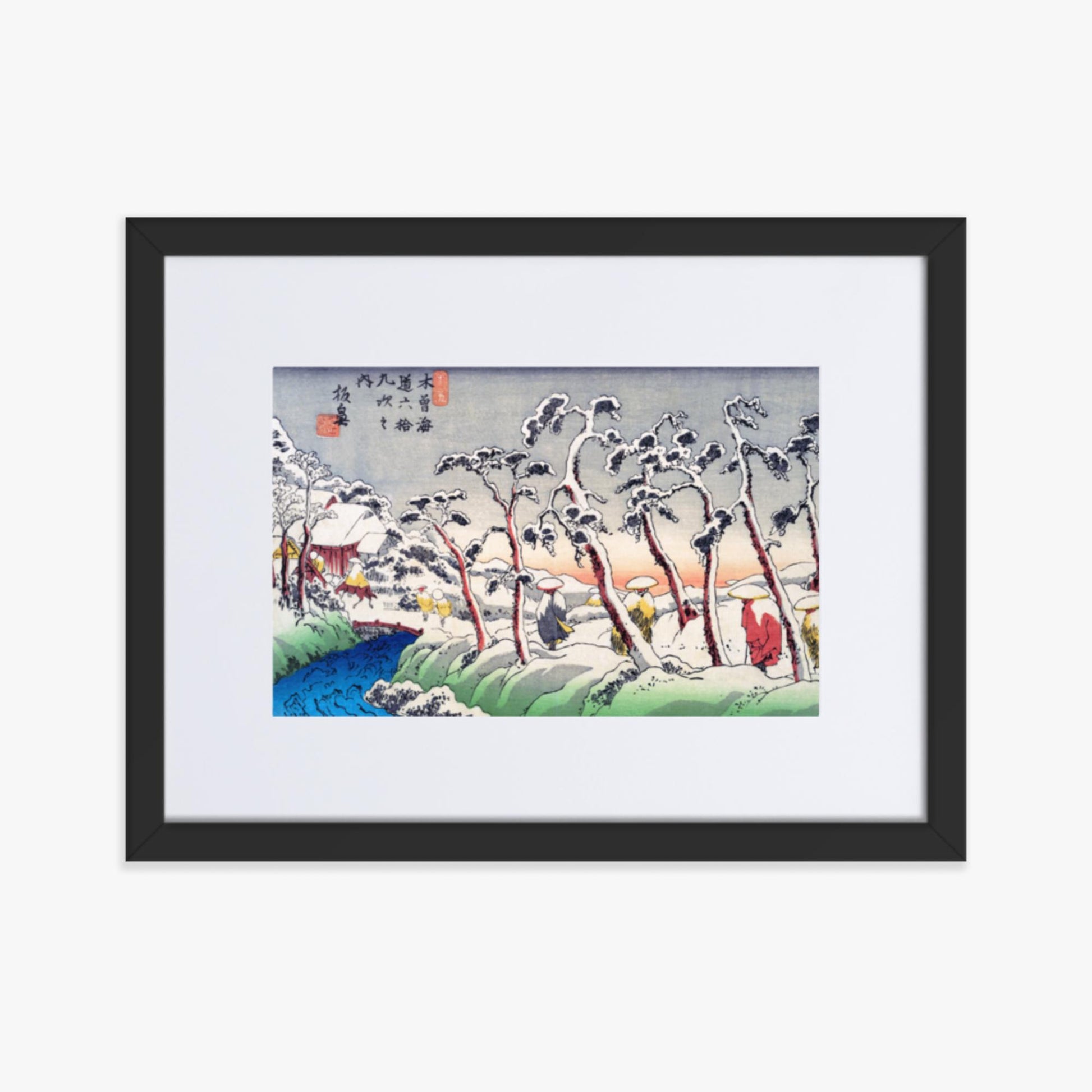 Keisai Eisen - Itabana 30x40 cm Poster With Black Frame