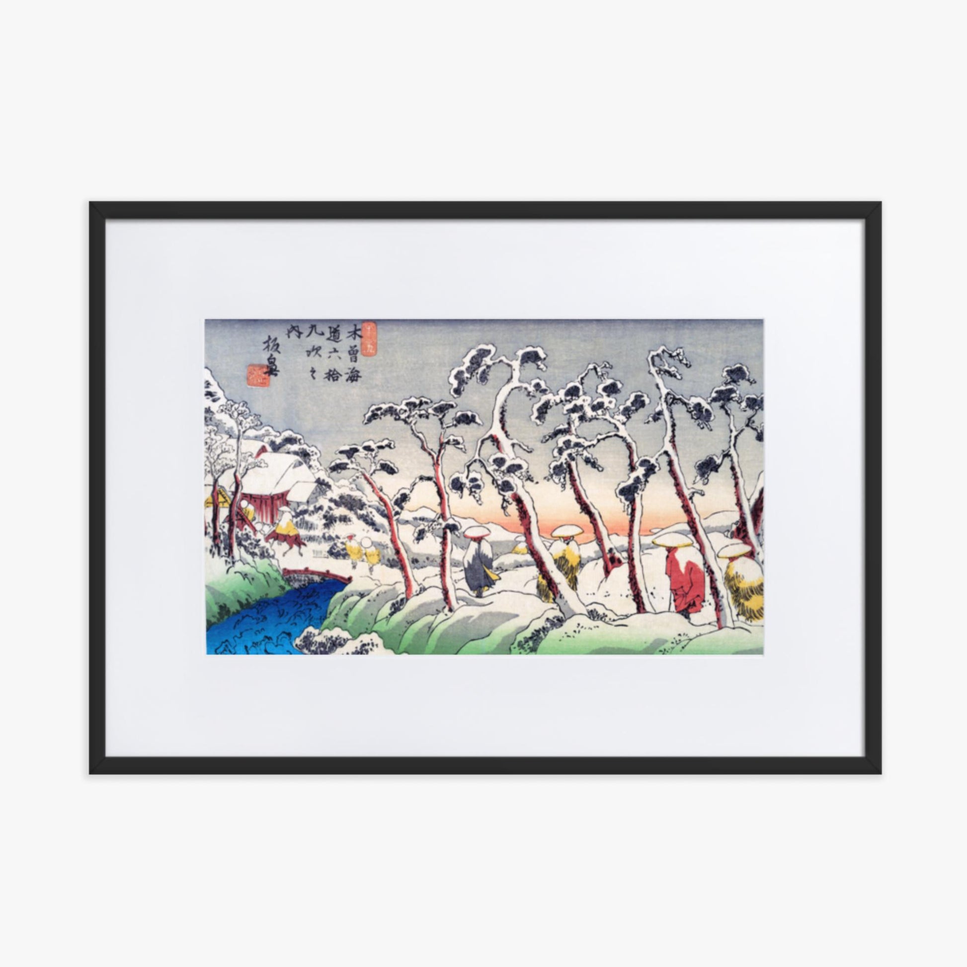 Keisai Eisen - Itabana 50x70 cm Poster With Black Frame