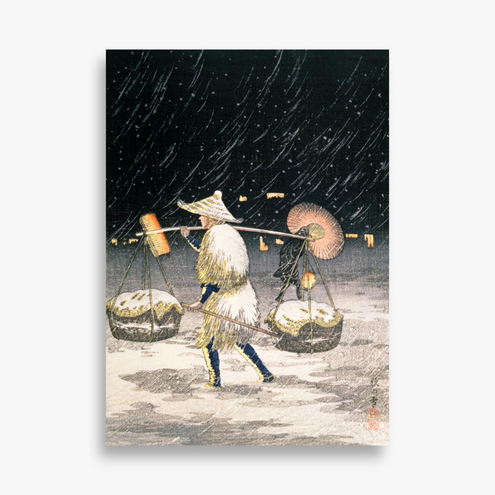 Takahashi Hiroaki: Night Snow - 50x70 cm Poster