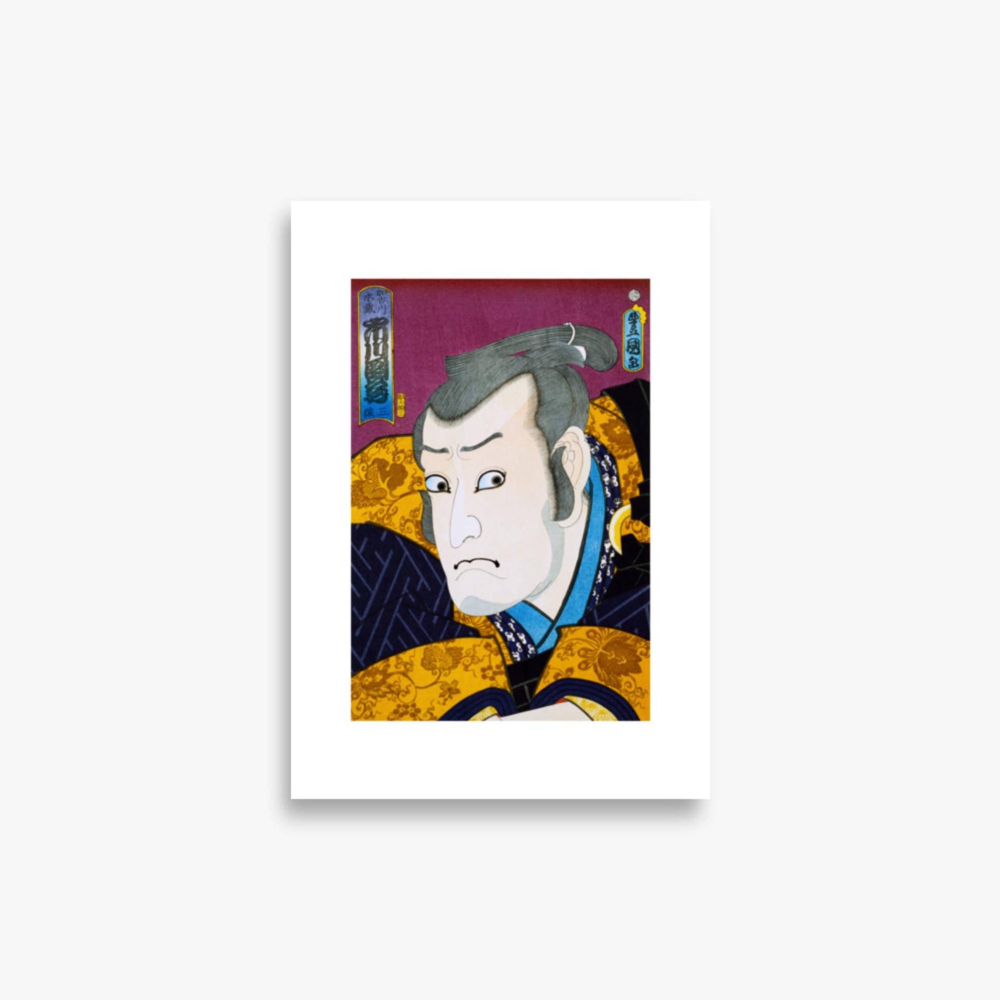 Utagawa Kunisada: From the series 'Famous Actors Past and Present' 1 - 21x30 cm Poster