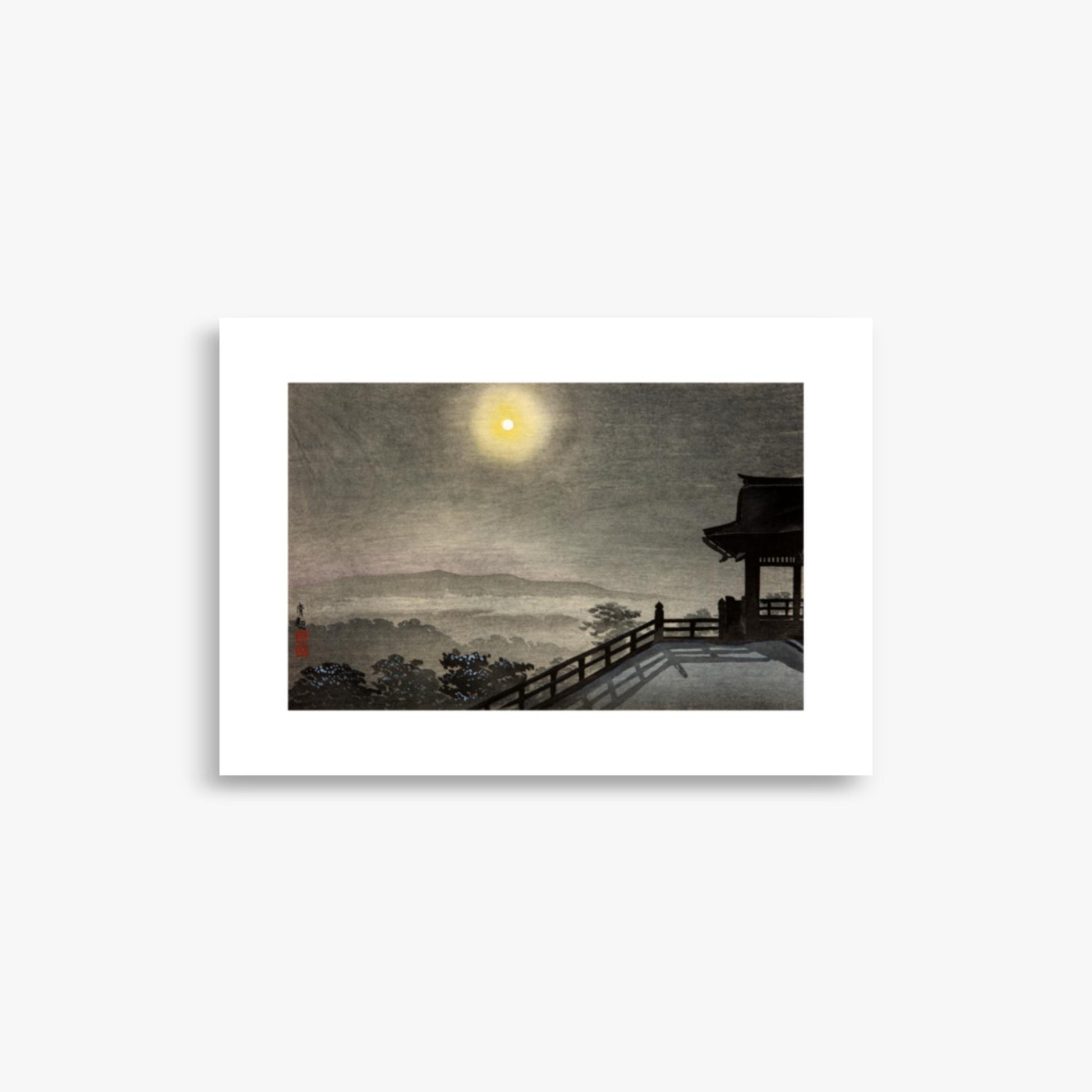 Kobayashi Kiyochika: Cool Moon Evening at Kiyomizudo in the Eastern Capital - 21x30 cm Poster