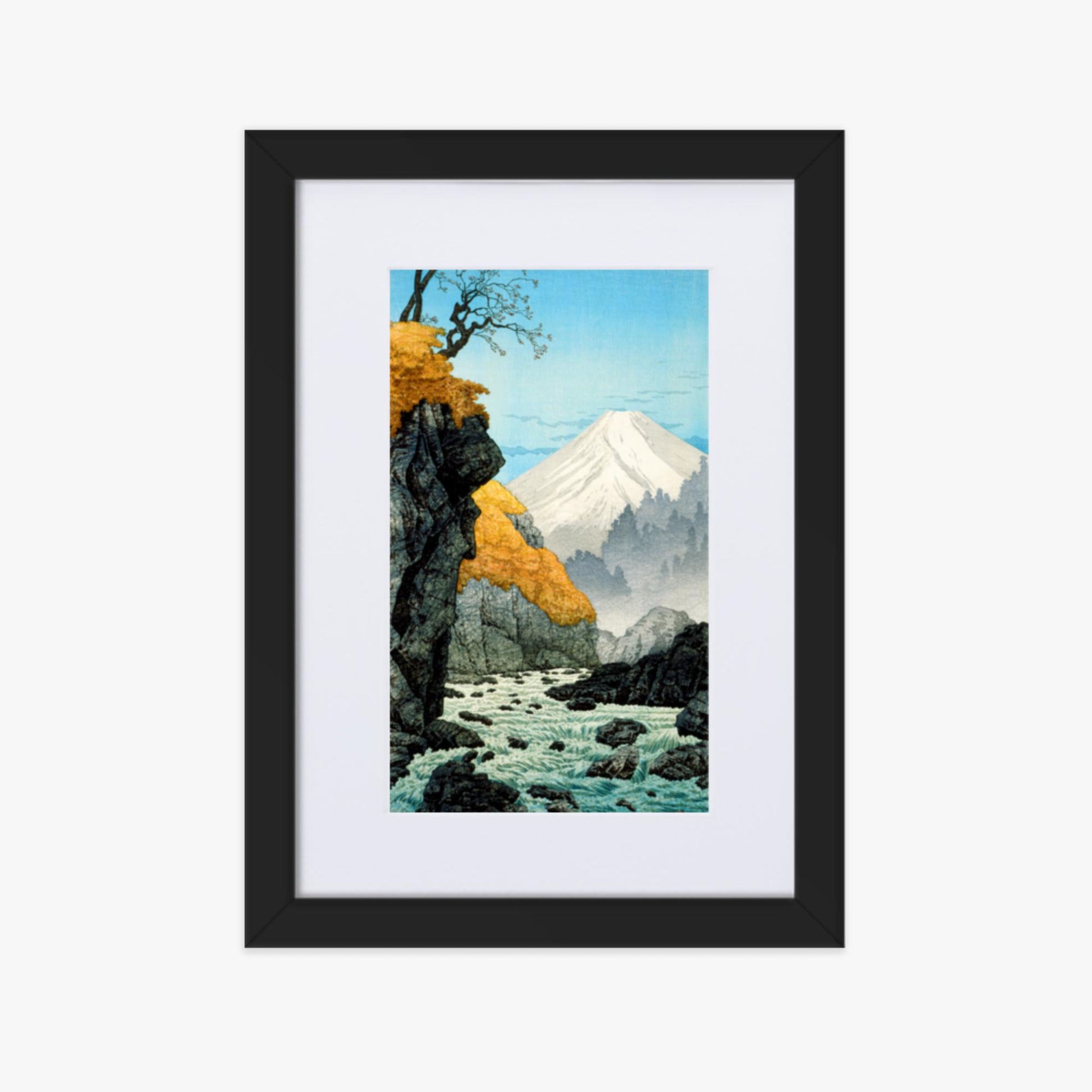 Takahashi Hiroaki (Shōtei) - Foot of Mount Ashitaka 21x30 cm Poster With Black Frame