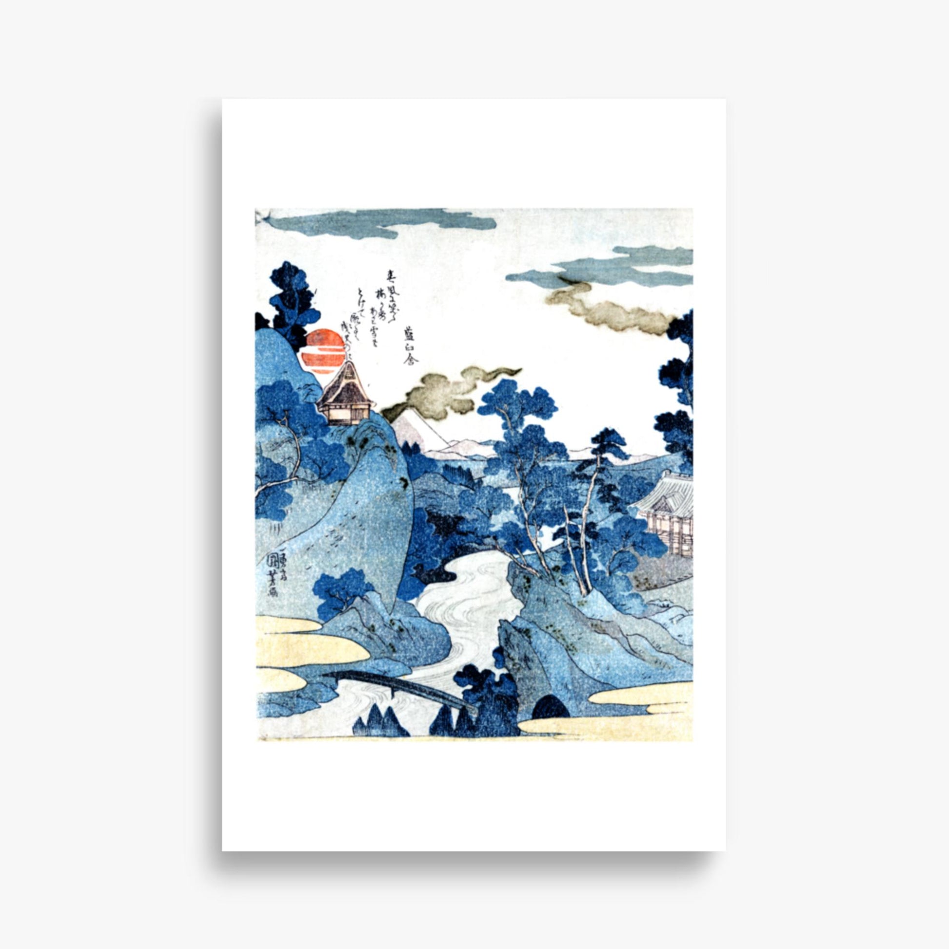 Utagawa Kuniyoshi - An evening view of Fuji 61x91 cm Poster