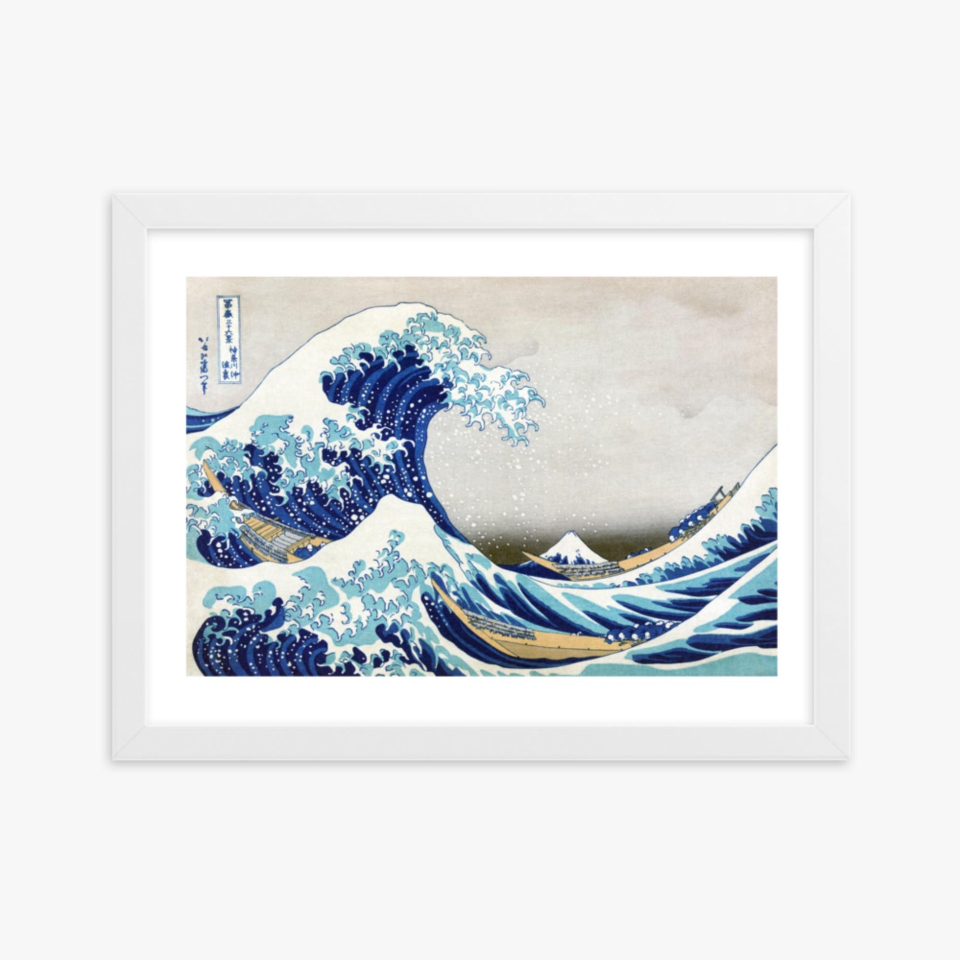 Katsushika Hokusai - The Great Wave off Kanagawa 30x40 cm Poster With White Frame