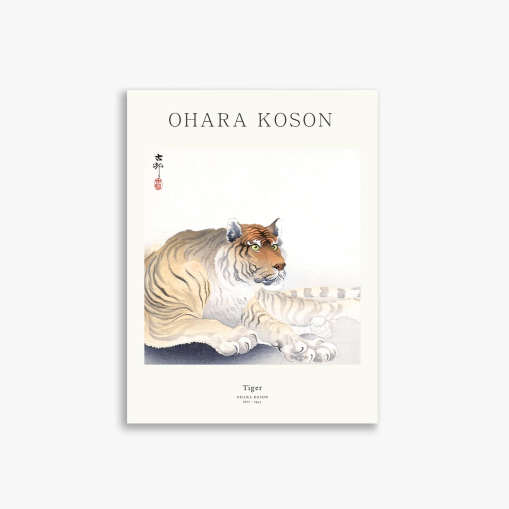 Ohara Koson - Tiger - Decoration 30x40 cm Poster