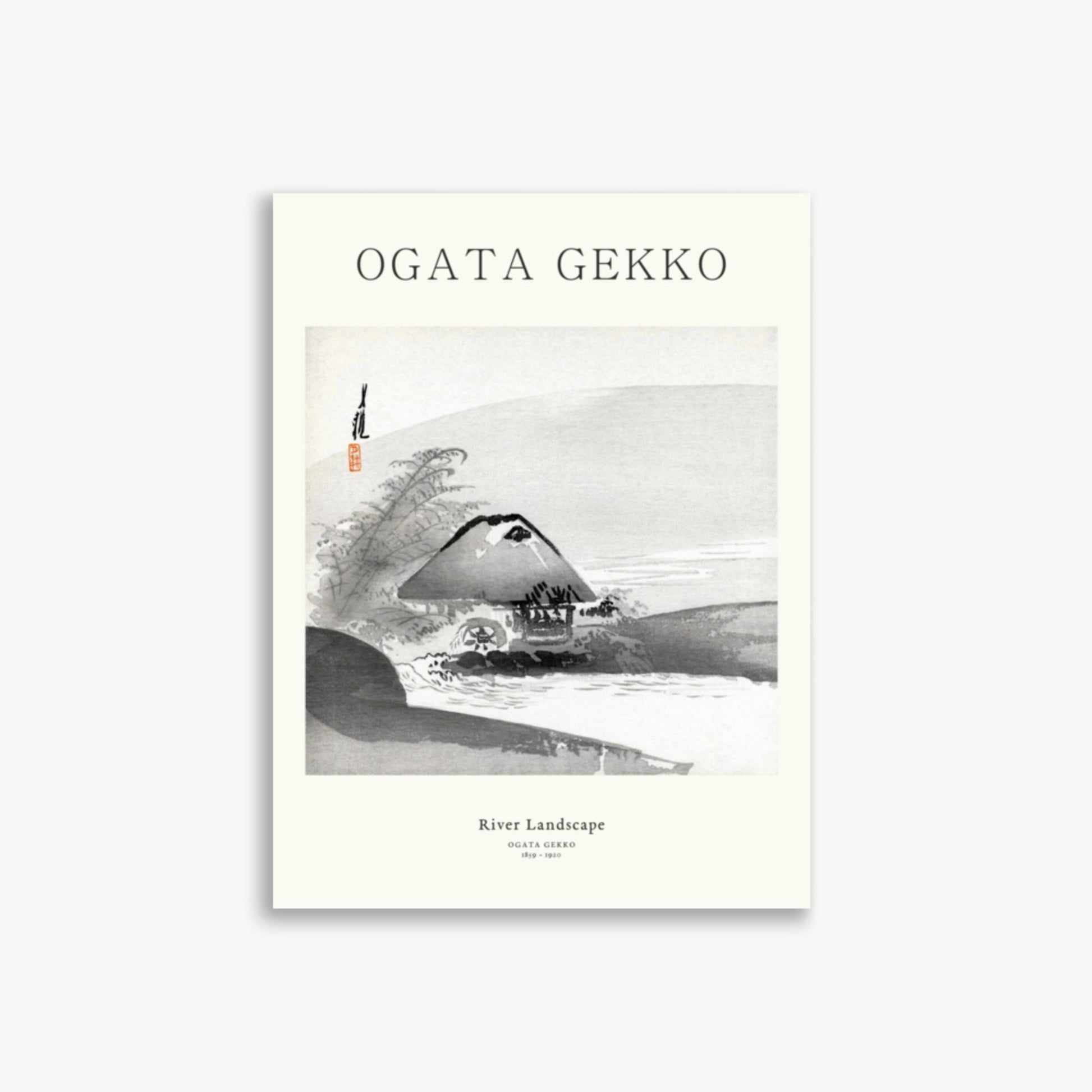 Ogata Gekko - River Landscape - Decoration 30x40 cm Poster