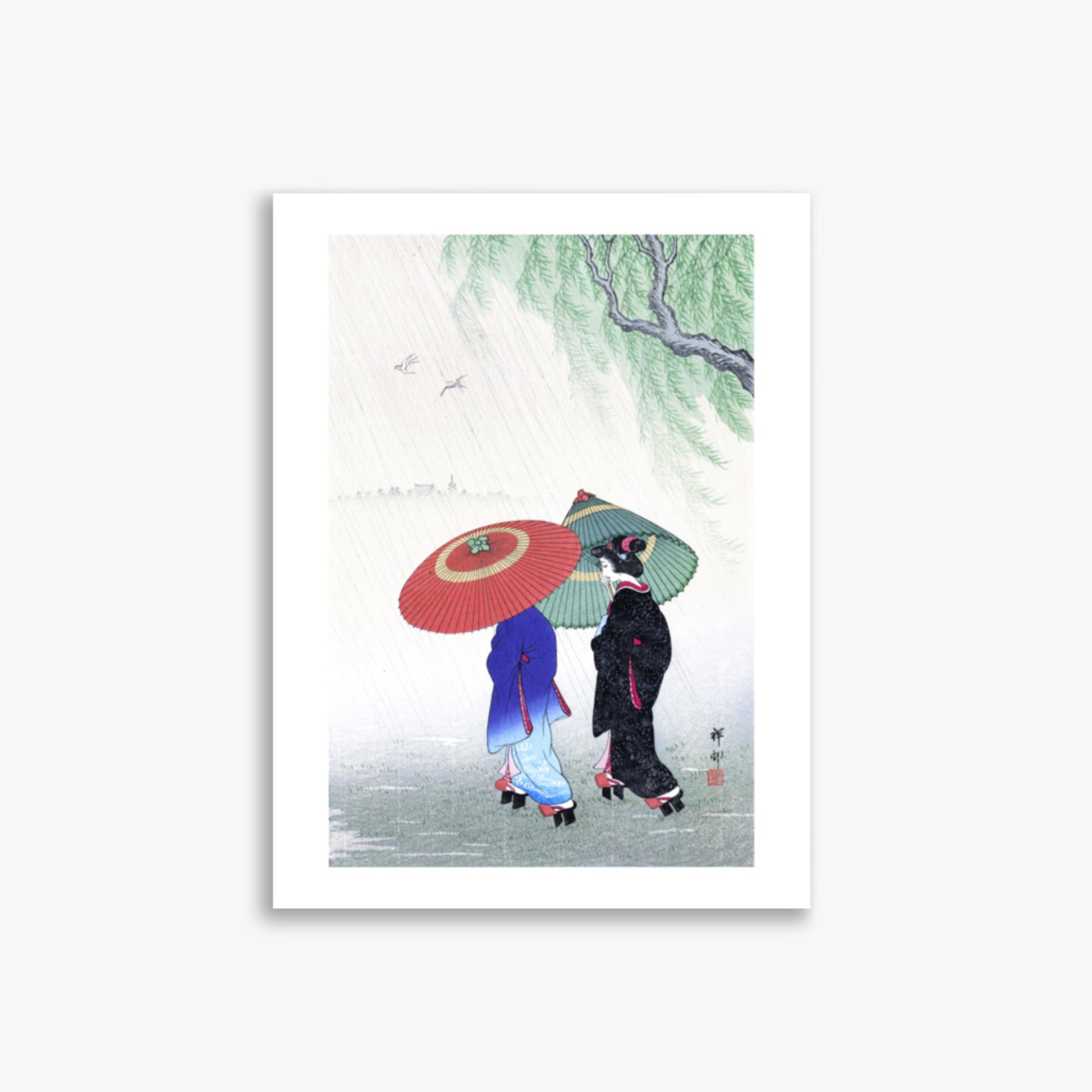 Ohara Koson - Two Women in the Rain 30x40 cm Poster