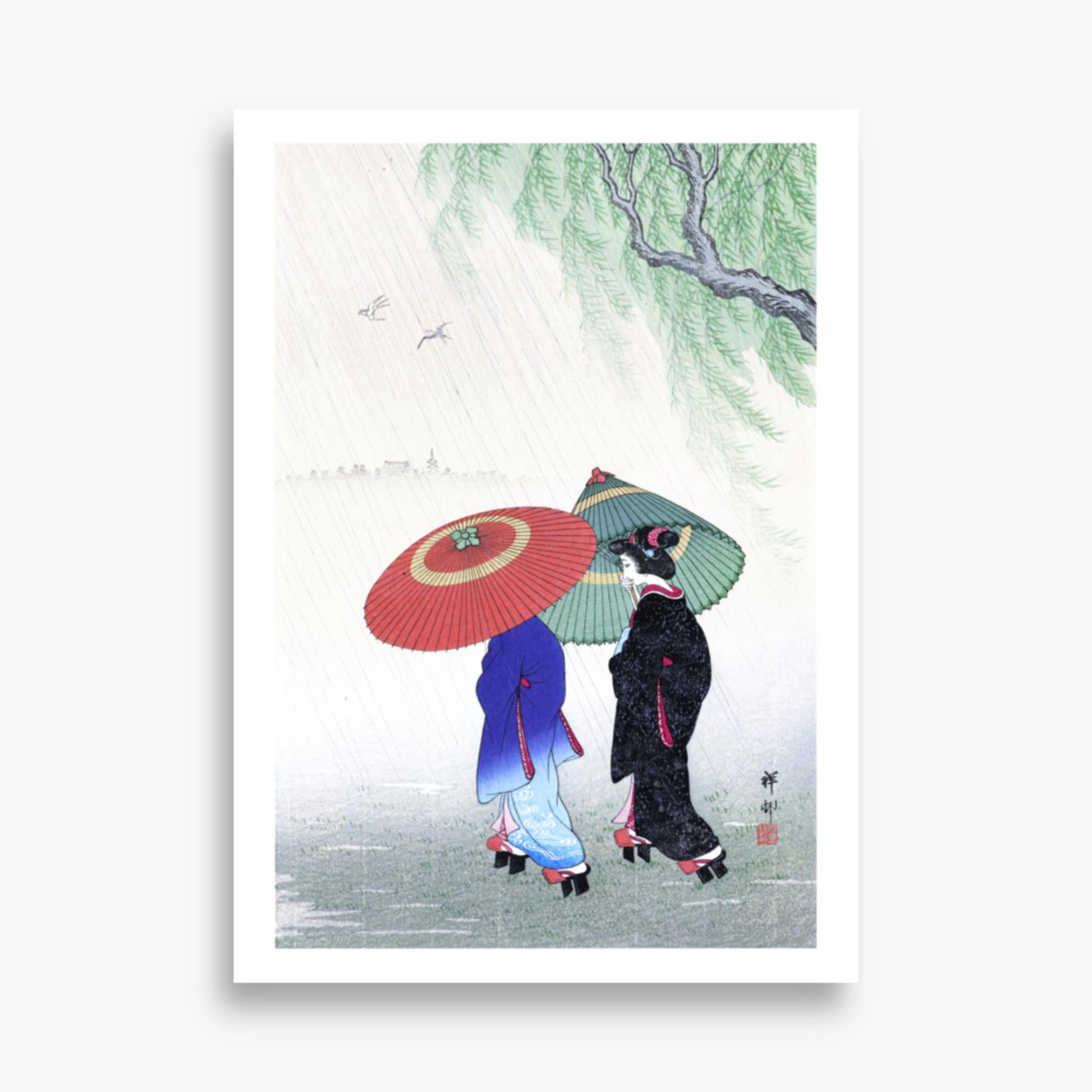 Ohara Koson - Two Women in the Rain 50x70 cm Poster