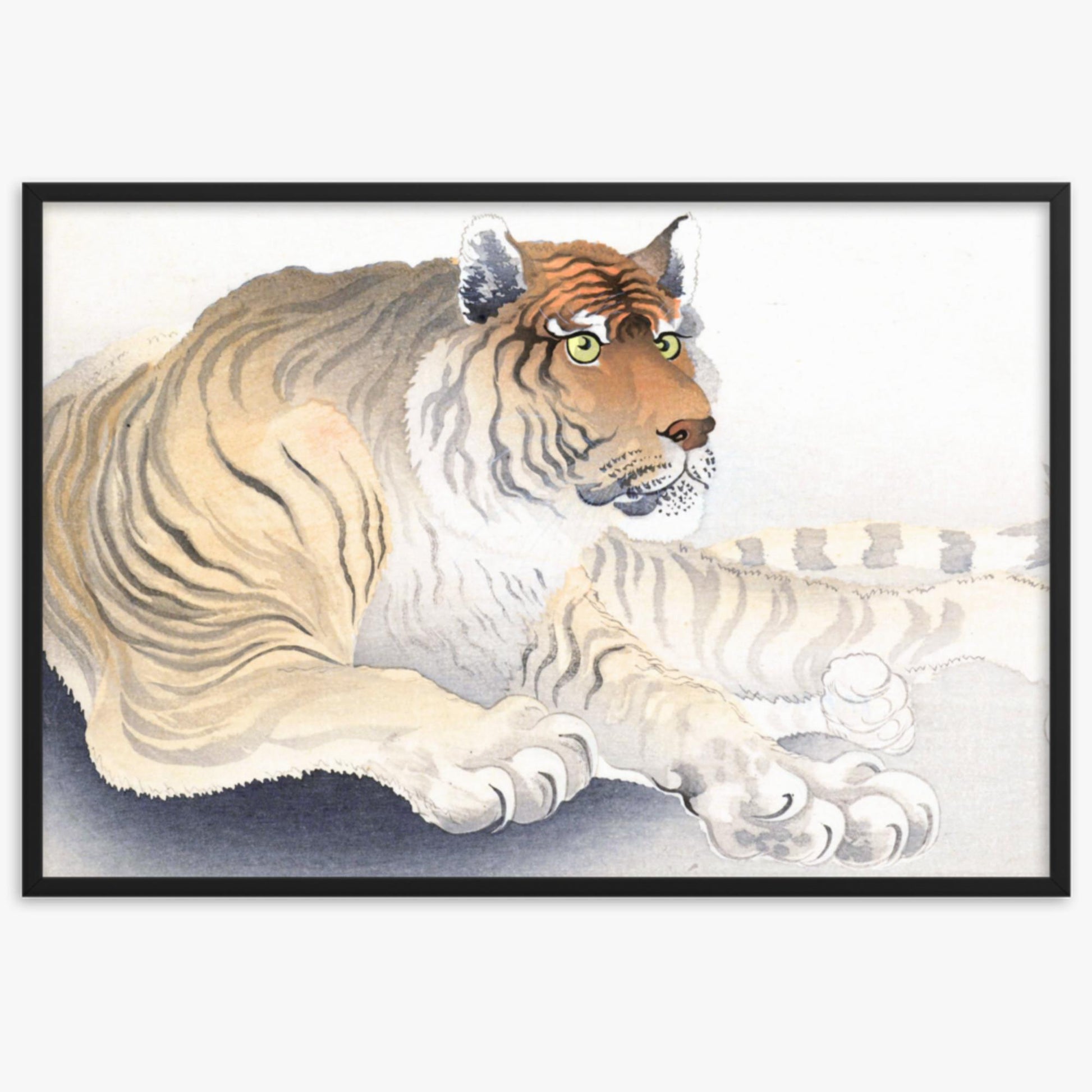 Ohara Koson - Tiger 61x91 cm Poster With Black Frame