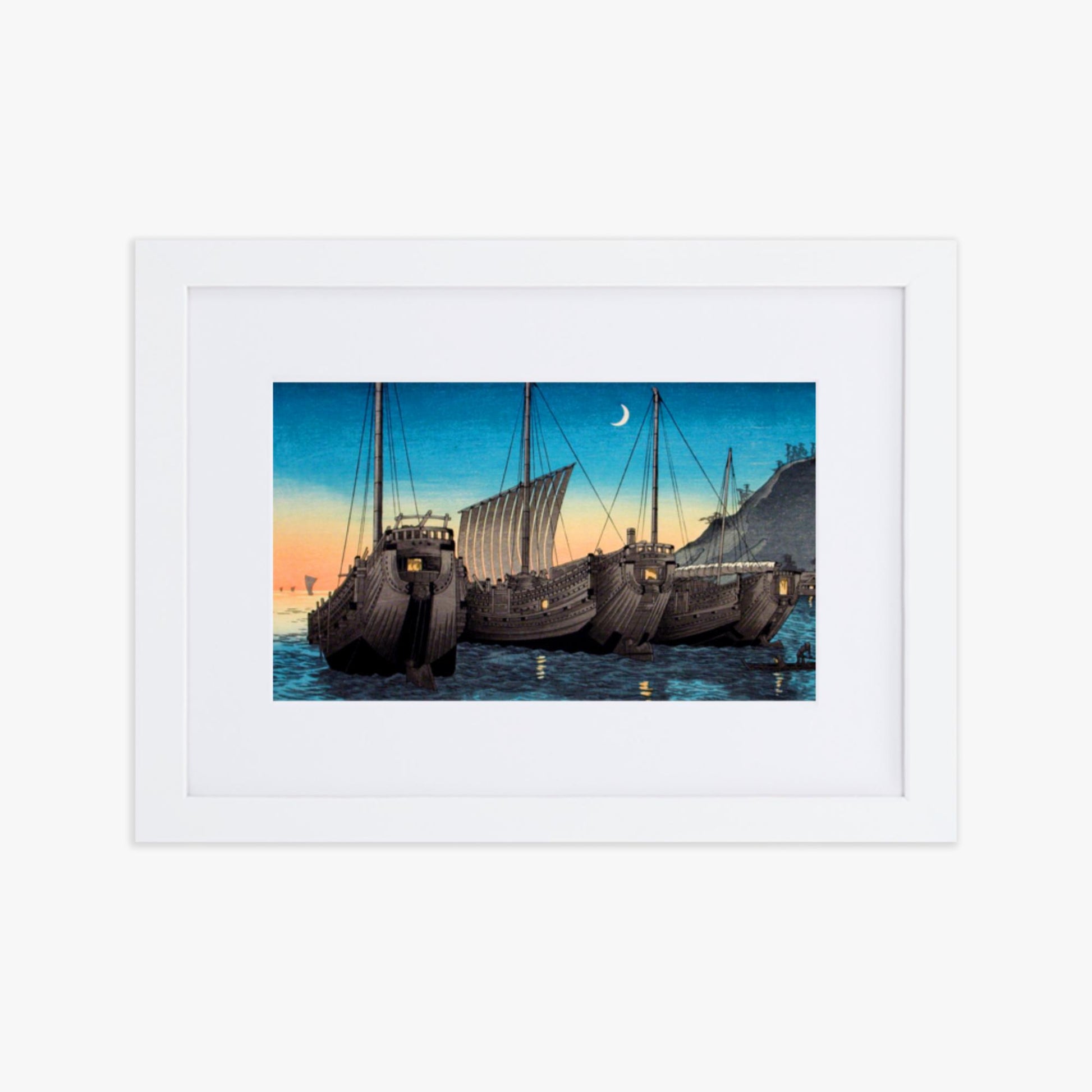 Takahashi Hiroaki (Shōtei) - Junks in Inatori Bay, Izu 21x30 cm Poster With White Frame