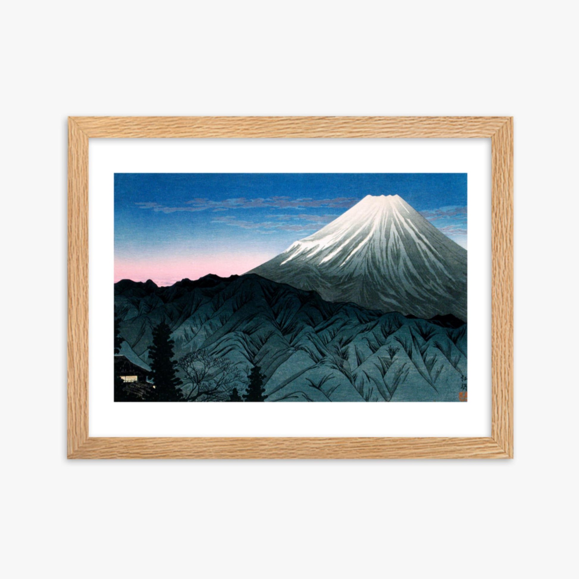 Takahashi Hiroaki (Shōtei) - Mount Fuji From Hakone 30x40 cm Poster With Oak Frame