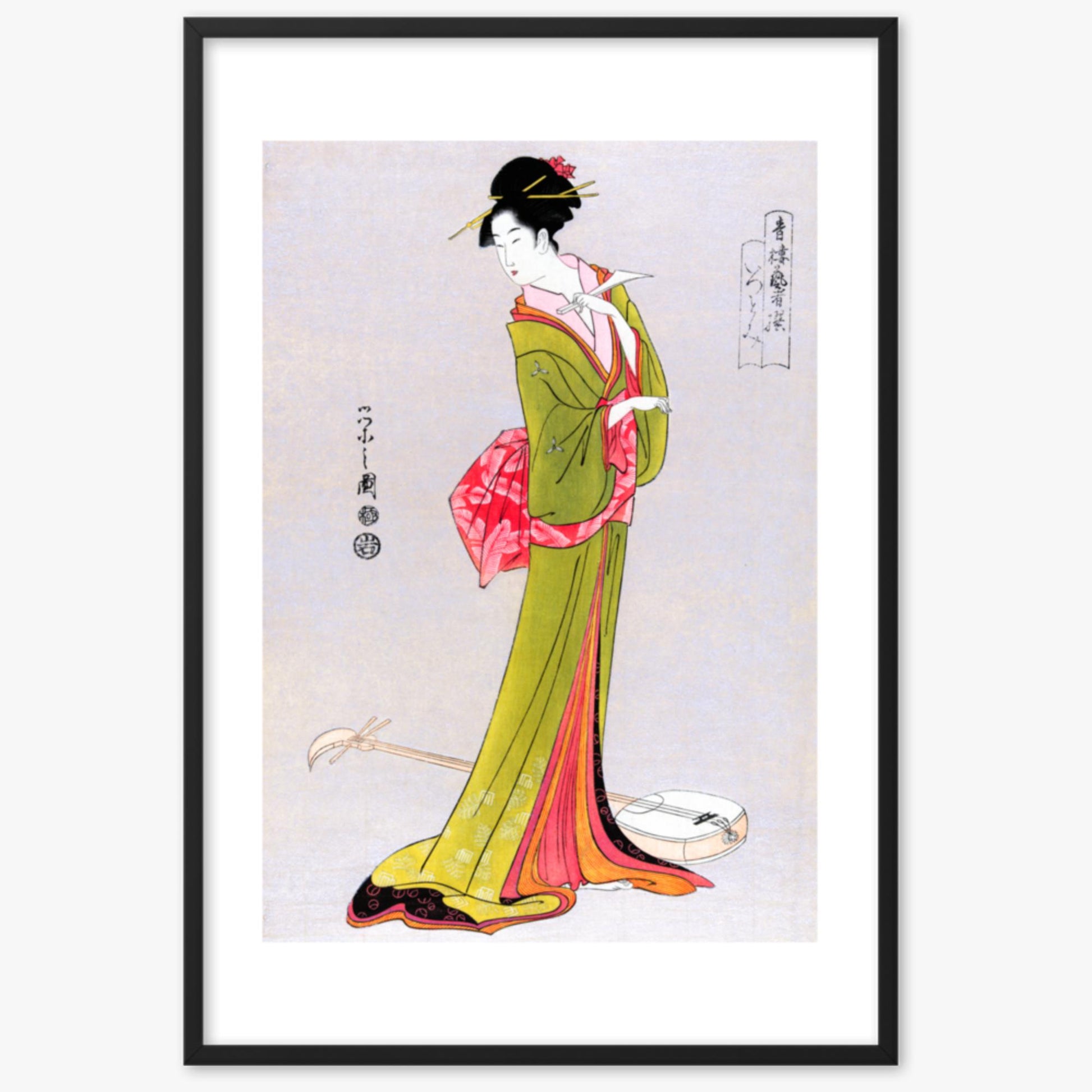 Eishi Hosoda - Itsutomi 61x91 cm Poster With Black Frame