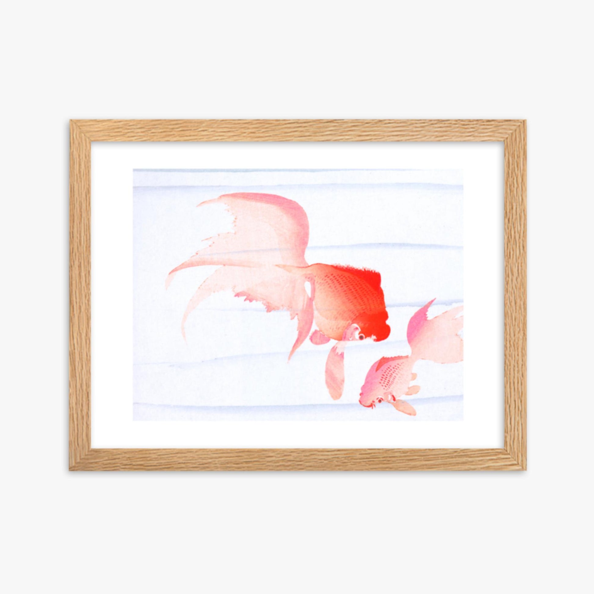 Ohara Koson - Gold Fish 30x40 cm Poster With Oak Frame