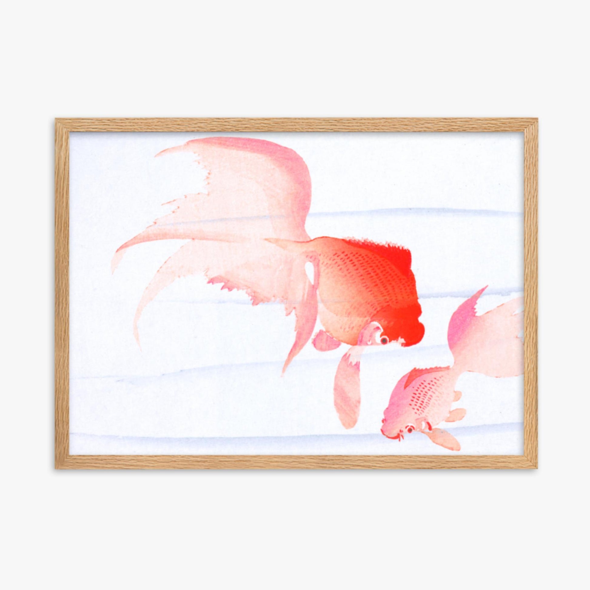 Ohara Koson - Gold Fish 50x70 cm Poster With Oak Frame