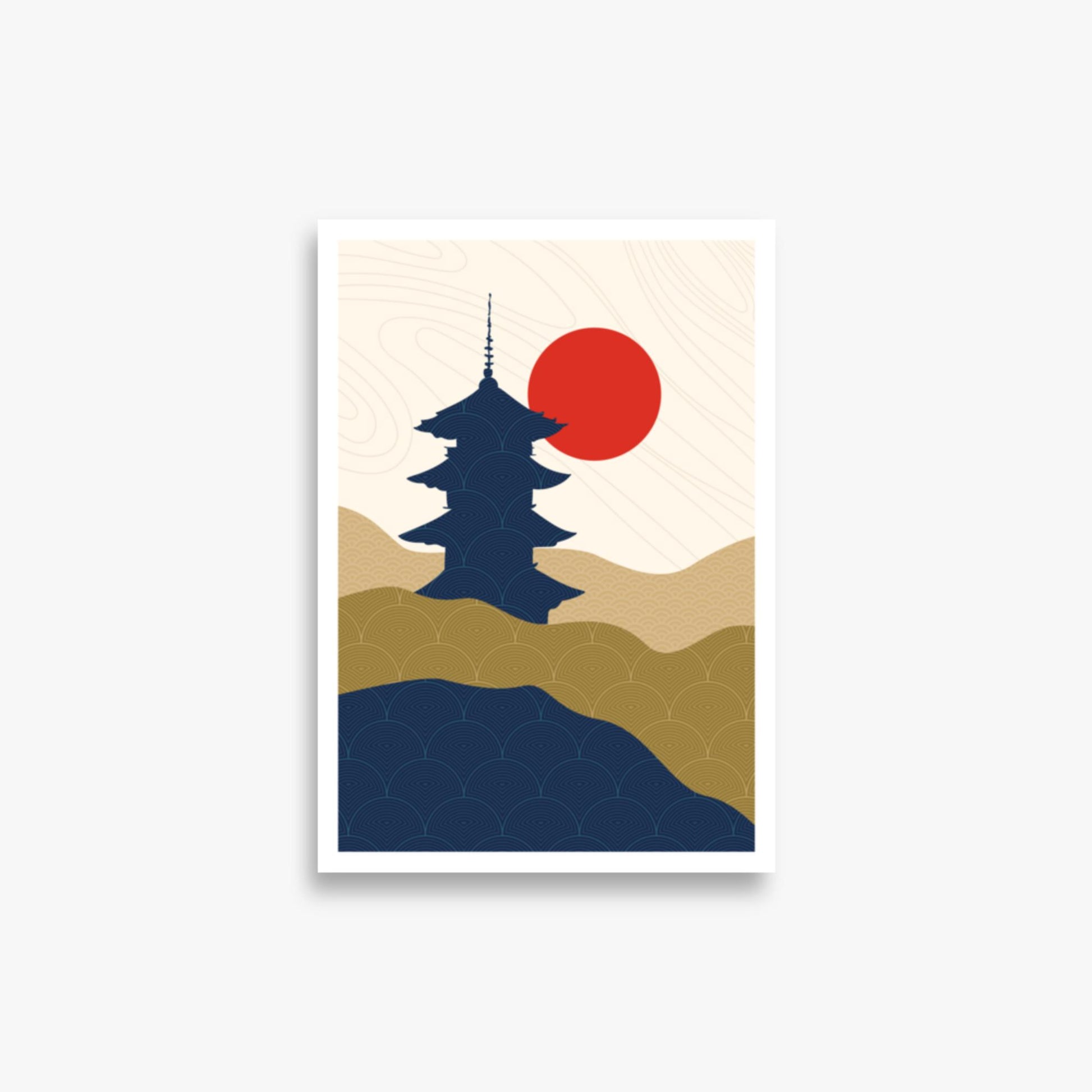 Modern illustration: Shrine in the Sun 21x30 cm Poster