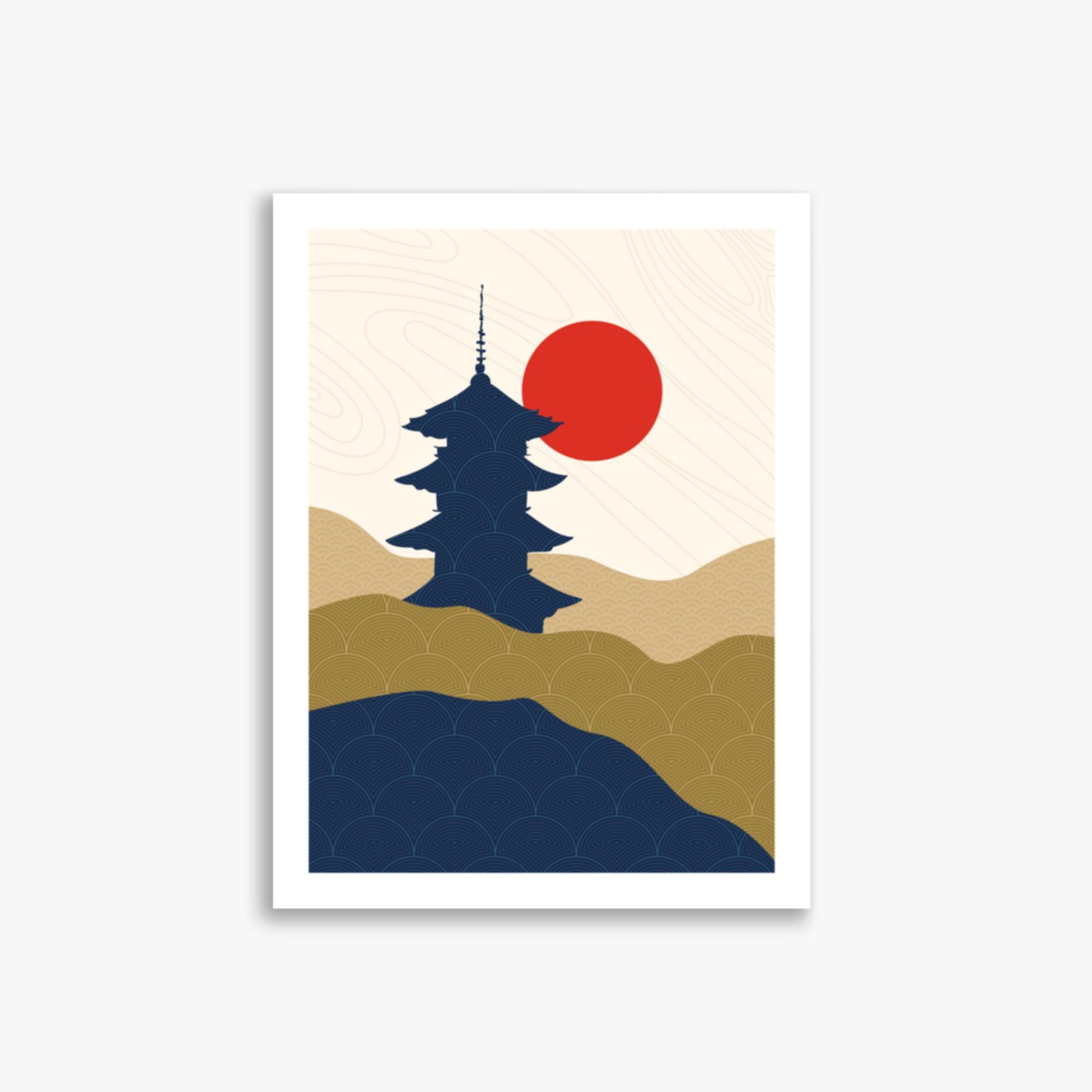 Modern illustration: Shrine in the Sun 30x40 cm Poster