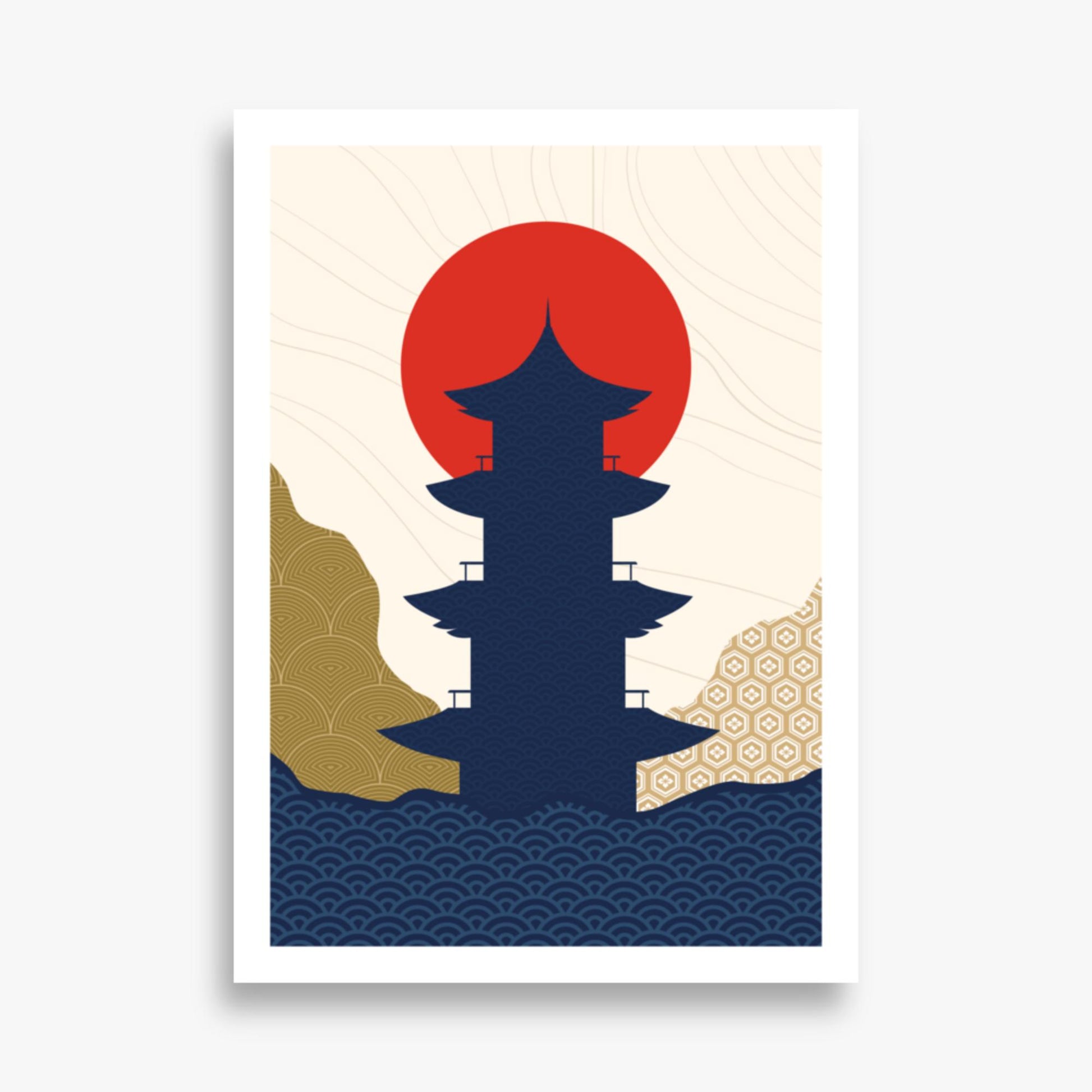 Modern illustration: Shrine in the Sun 2 50x70 cm Poster