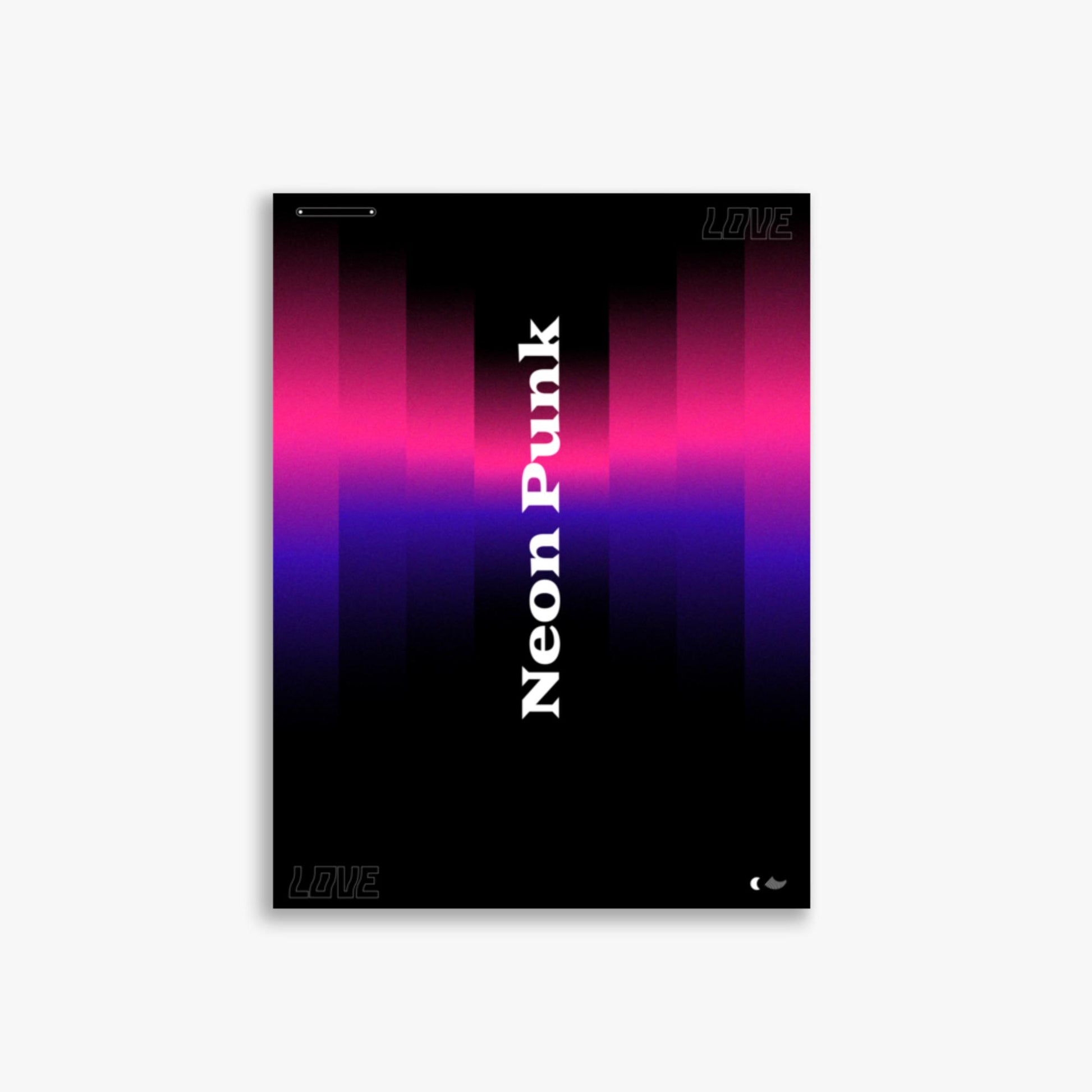 Modern illustration: VerticalNeon 30x40 cm Poster