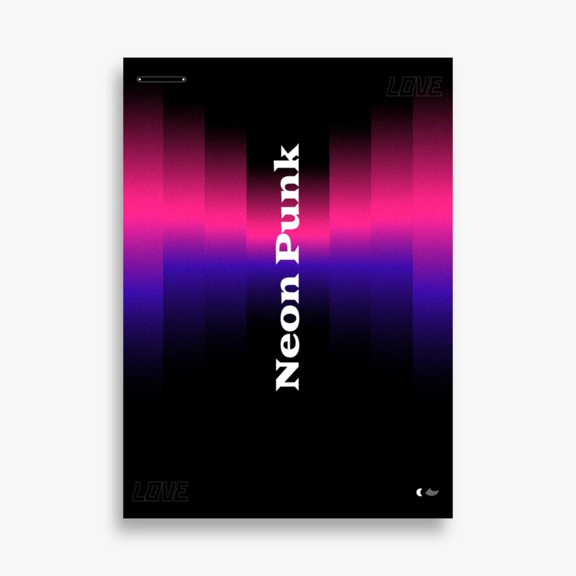 Modern illustration: VerticalNeon 50x70 cm Poster