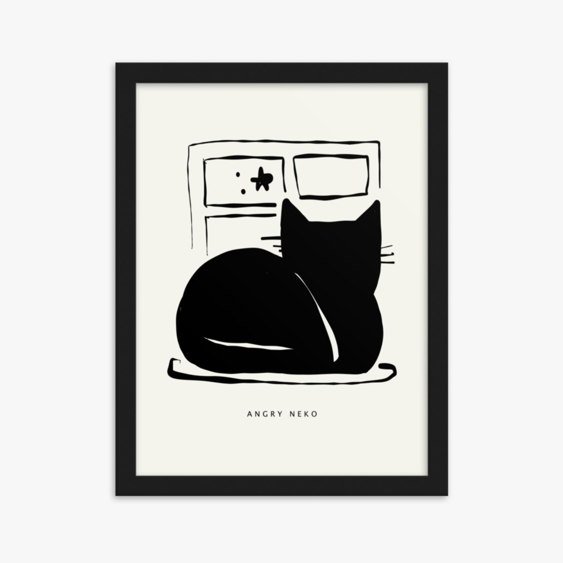 Modern illustration: Nope 30x40 cm Poster With Black Frame Frame