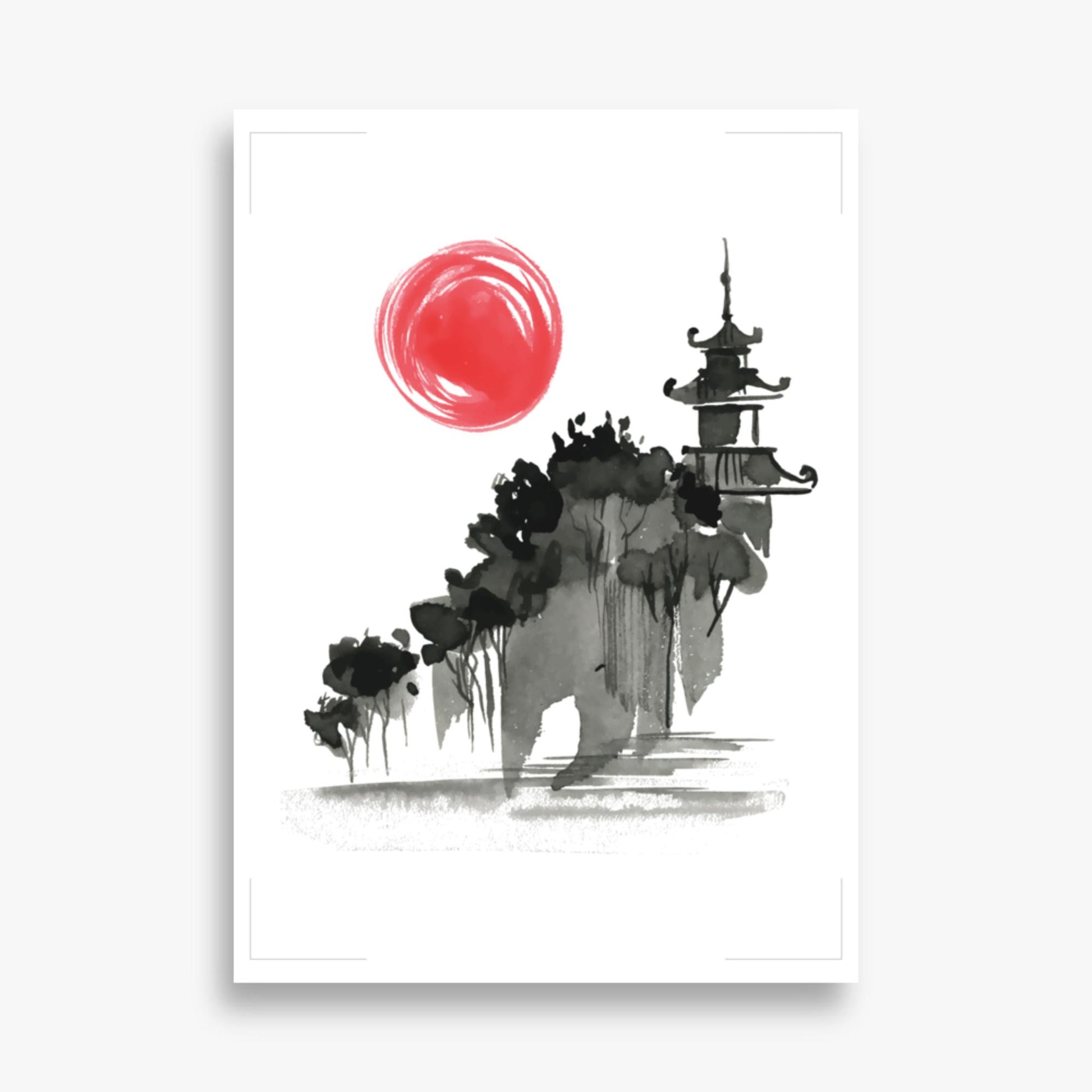 Modern illustration: Castle in the Sun 50x70 cm Poster