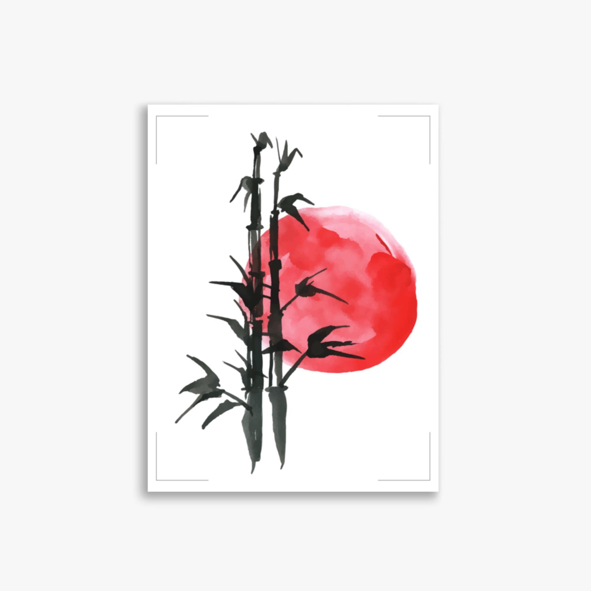 Modern illustration: Bamboo at Sunset 30x40 cm Poster