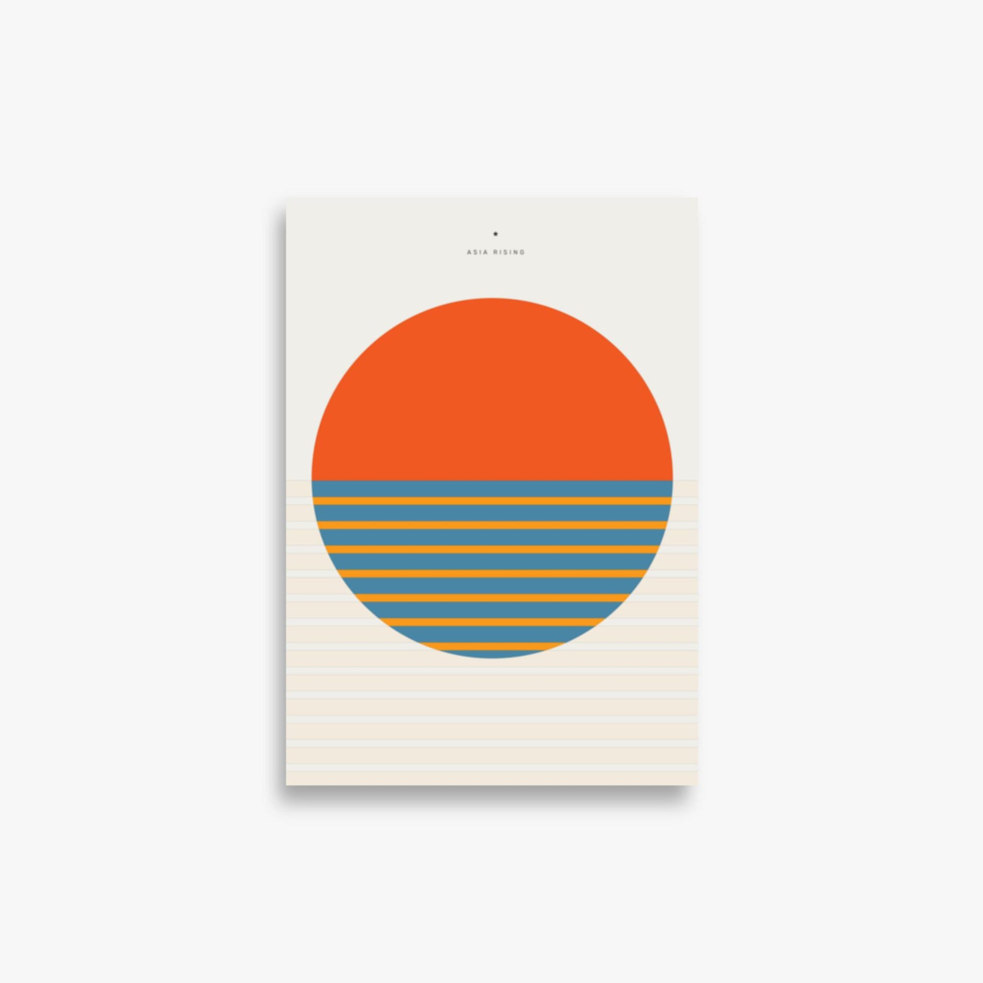 Modern illustration: Sun and Land 21x30 cm Poster