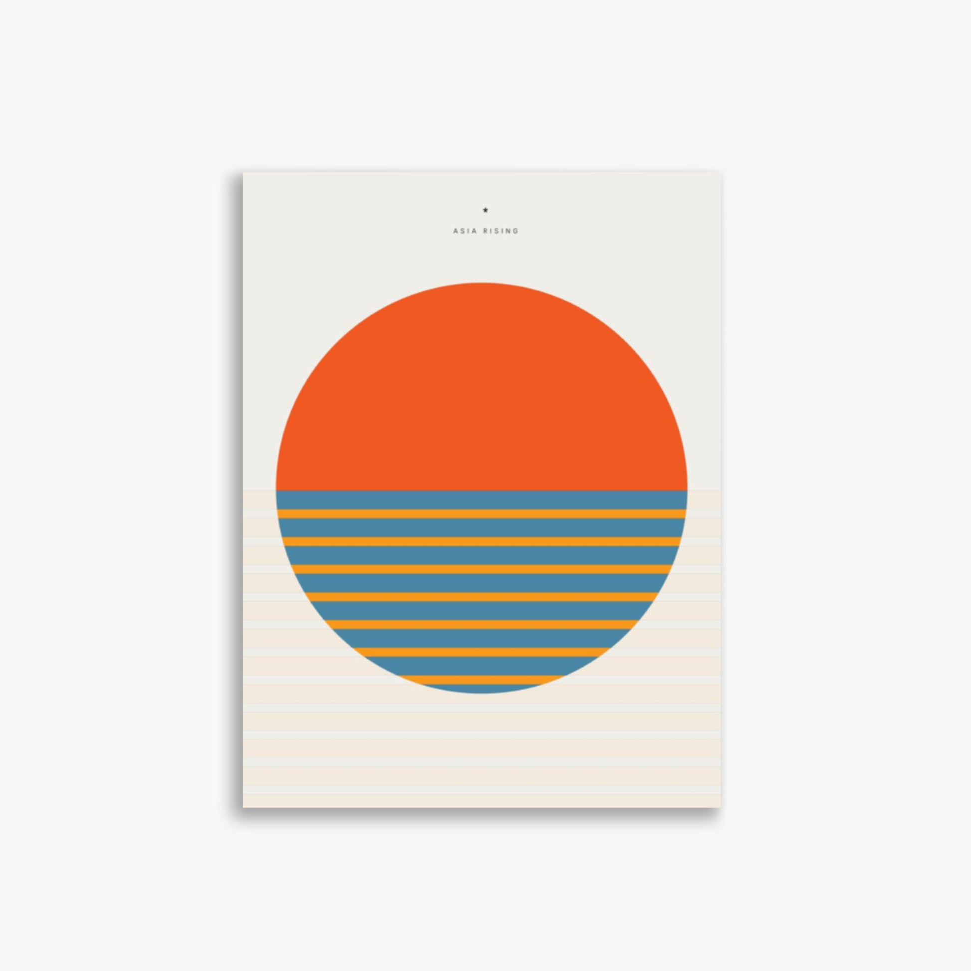 Modern illustration: Sun and Land 30x40 cm Poster