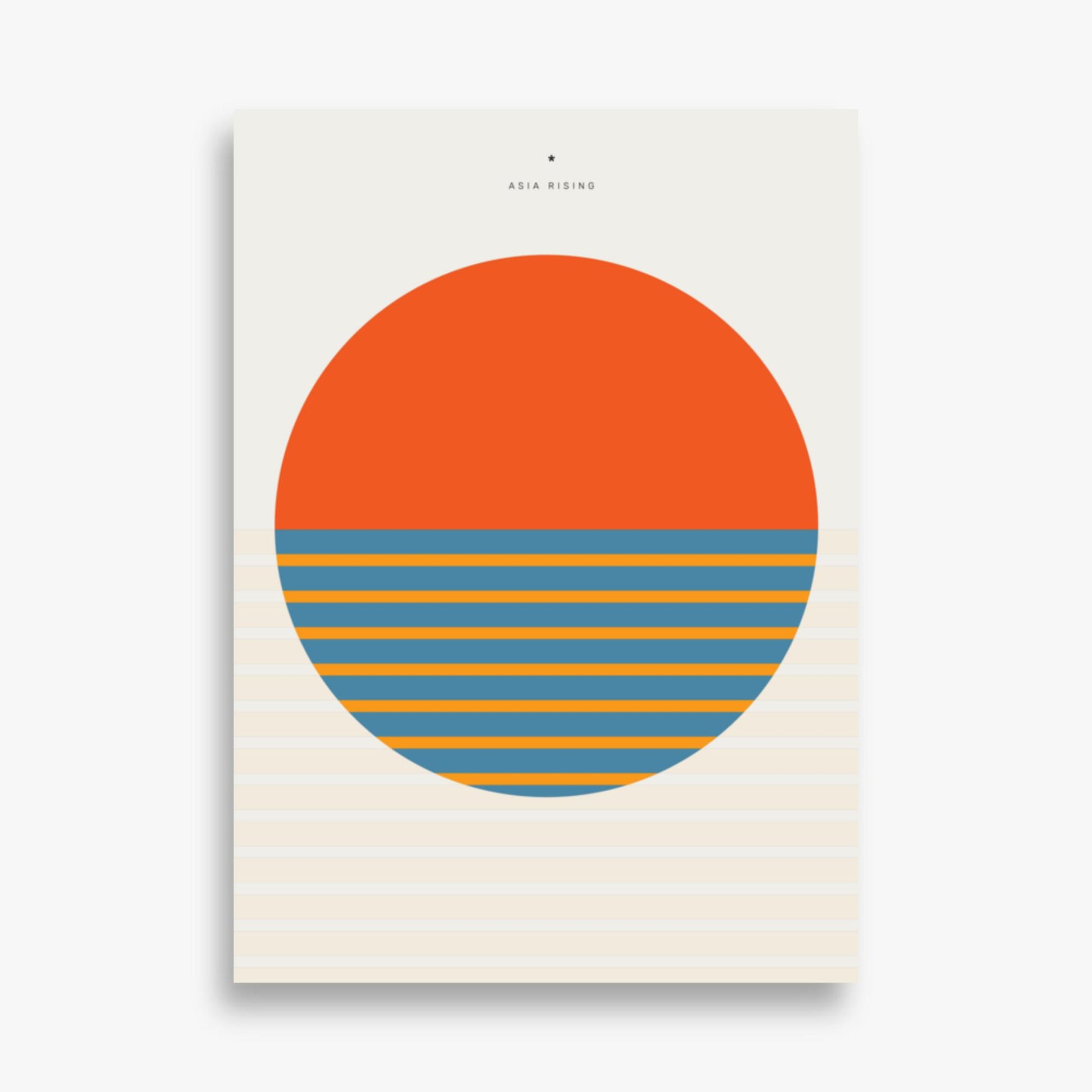 Modern illustration: Sun and Land 50x70 cm Poster