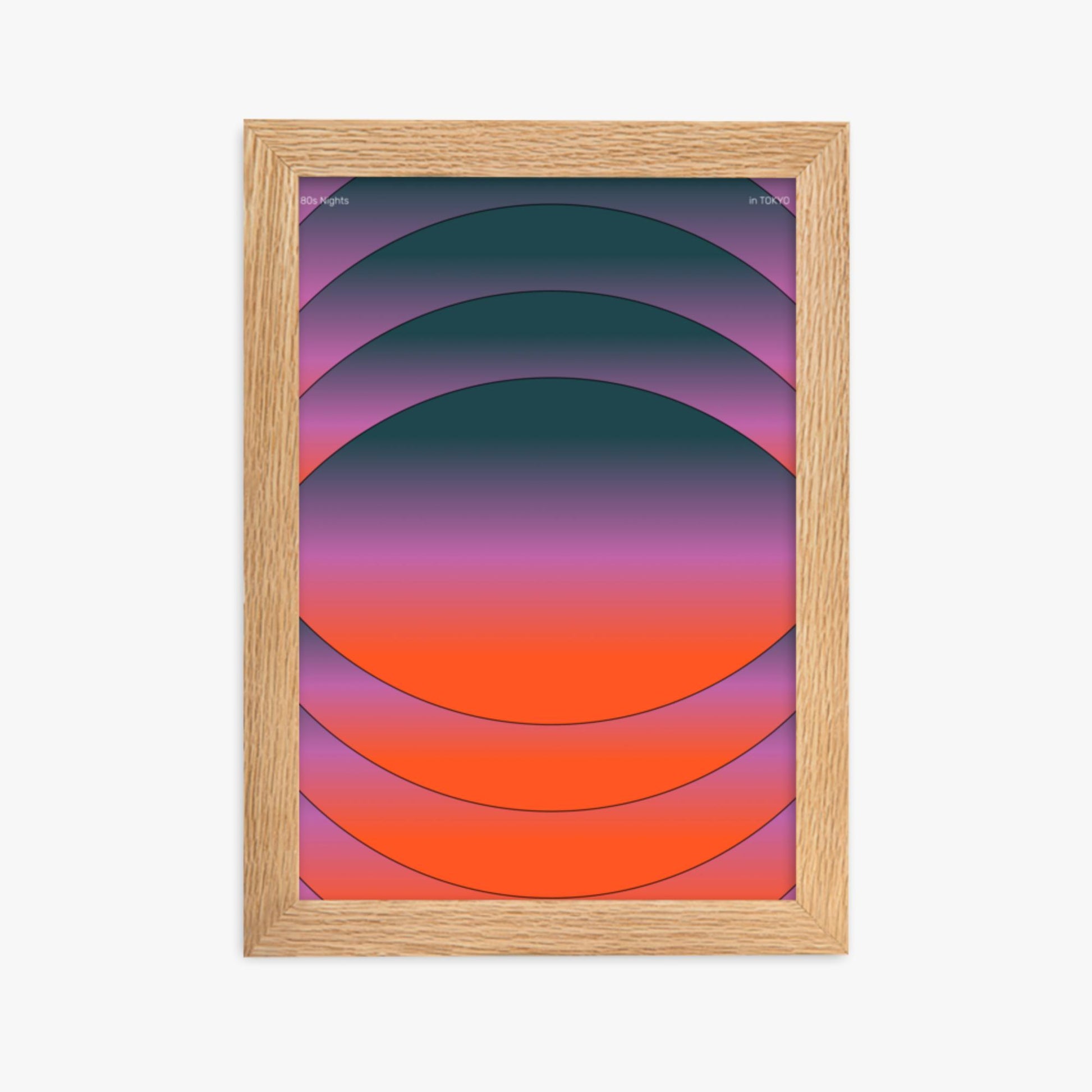 Modern illustration: Mesmerized 21x30 cm Poster With Oak Frame Frame