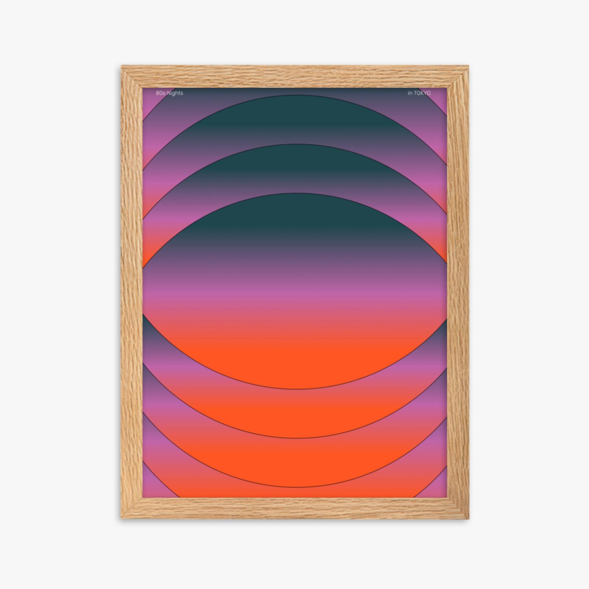 Modern illustration: Mesmerized 30x40 cm Poster With Oak Frame Frame