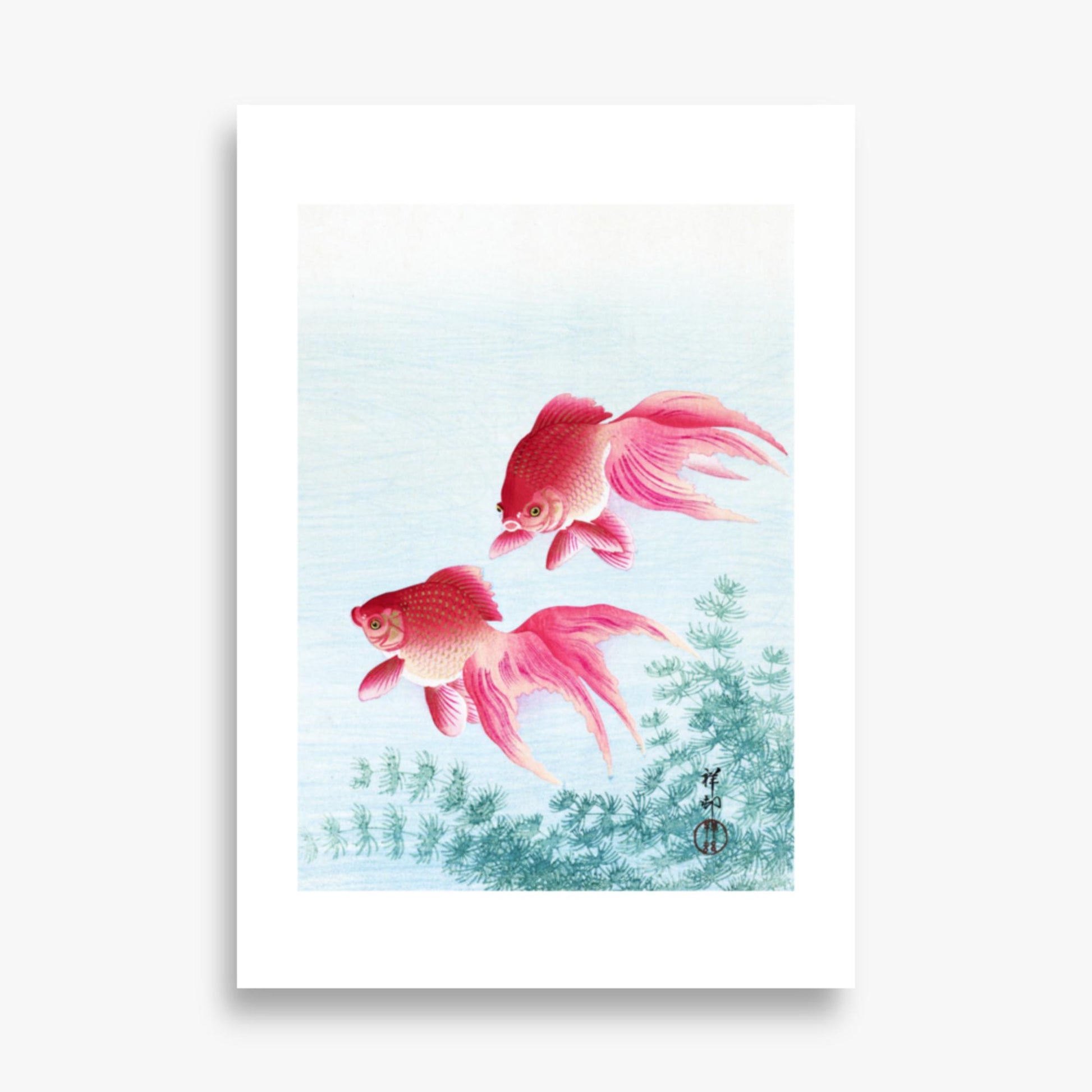 Ohara Koson - Two veil goldfish 70x100 cm Poster