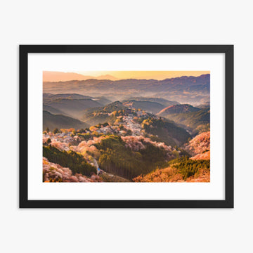 Yoshinoyama, Japan in Spring 18x24 in Poster With Black Frame