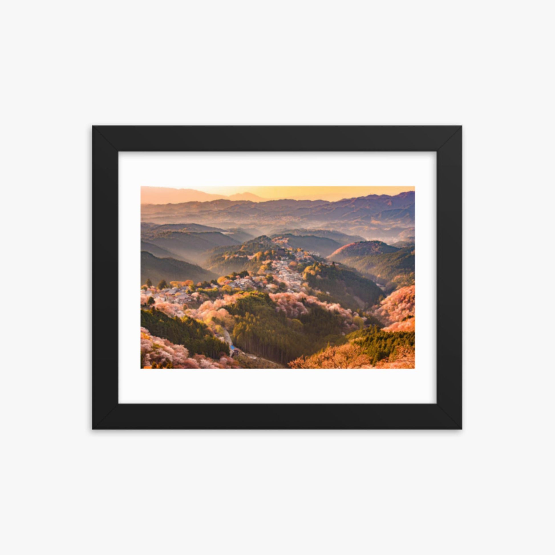 Yoshinoyama, Japan in Spring 8x10 in Poster With Black Frame