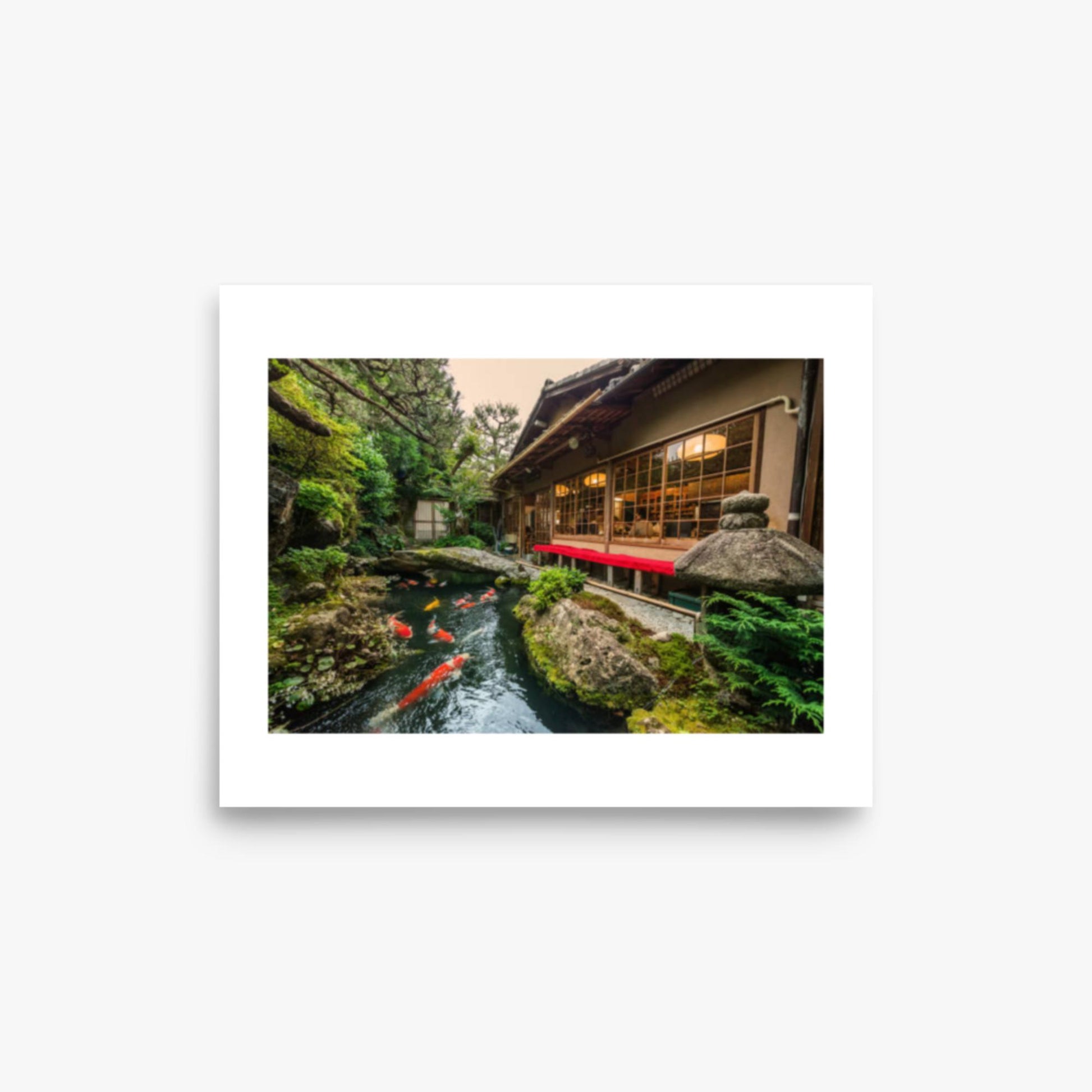 Traditional Japanese Koi Pond in Kyoto Japan 8x10 in Poster