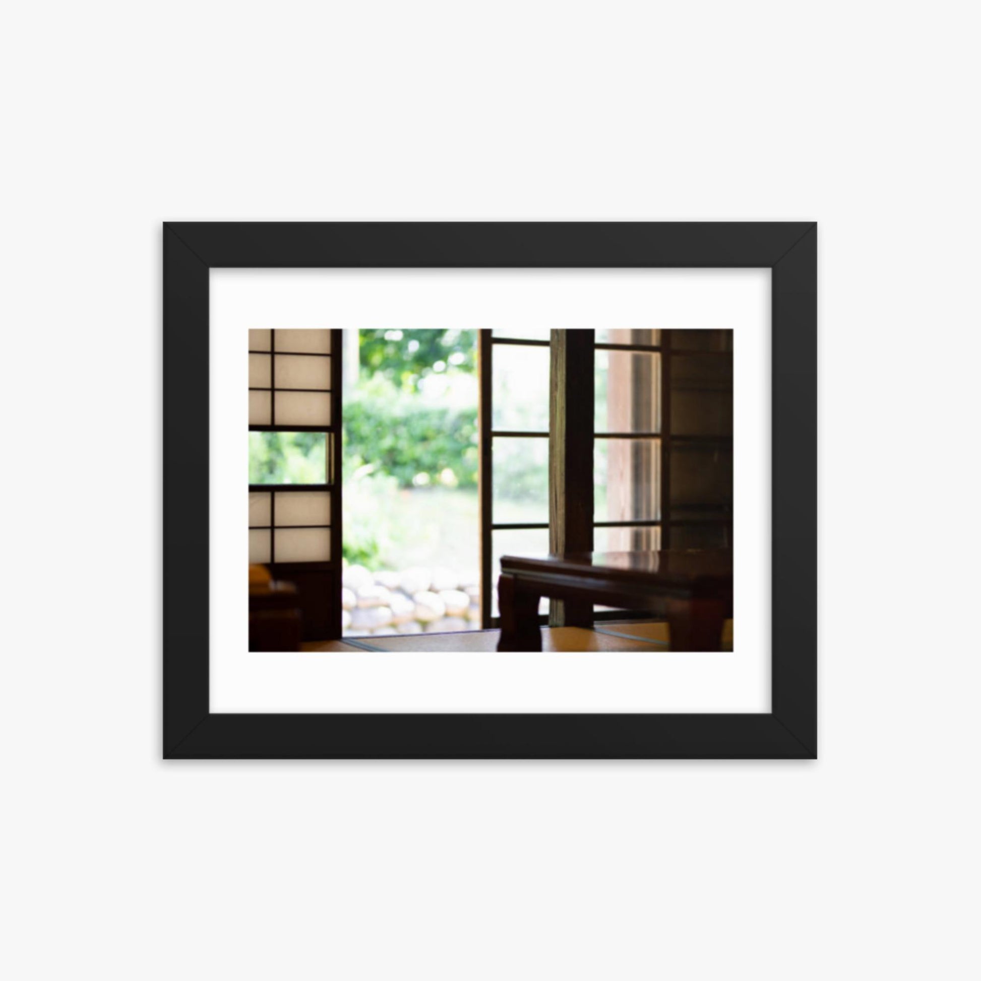 The edge and the garden seen from the Japanese room 8x10 in Poster With Black Frame