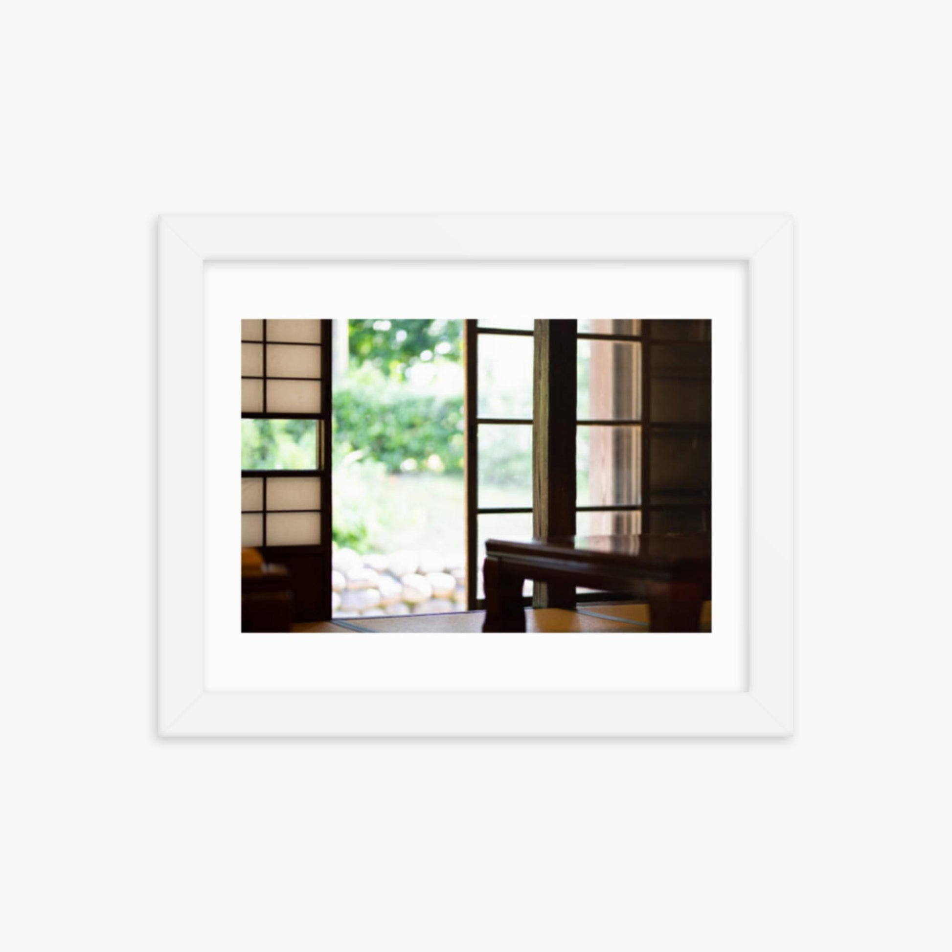 The edge and the garden seen from the Japanese room 8x10 in Poster With White Frame